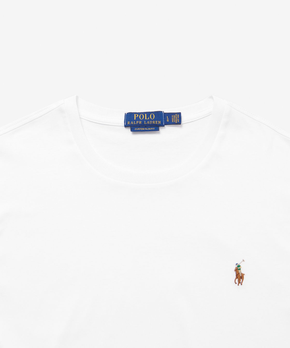 폴로 랄프 로렌(POLO RALPH LAUREN) 커스텀 슬림 소프트 코튼 티-화이트