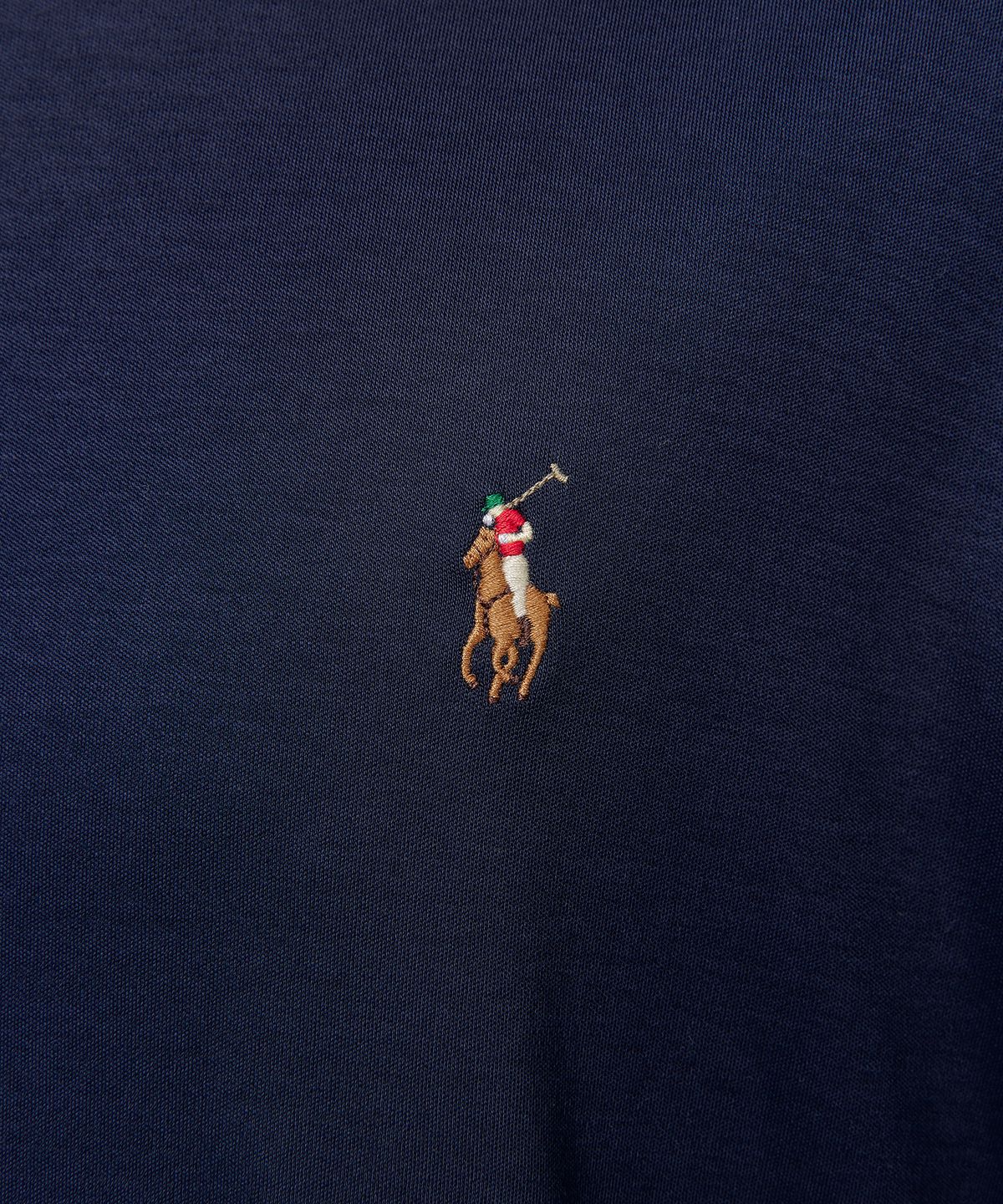 폴로 랄프 로렌(POLO RALPH LAUREN) 커스텀 슬림 소프트 코튼 티-네이비