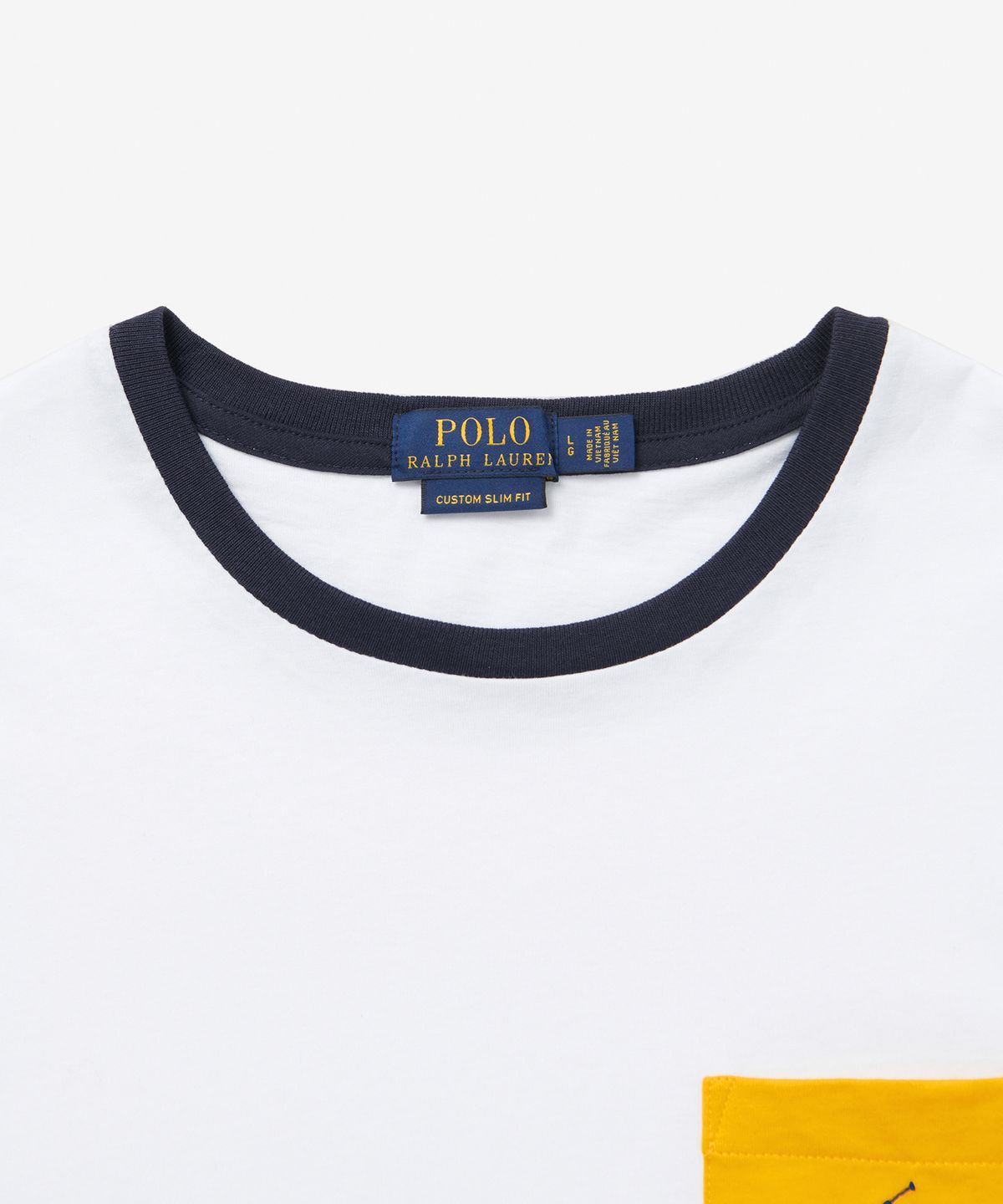 폴로 랄프 로렌(POLO RALPH LAUREN) 커스텀 슬림 핏 포켓 티셔츠-멀티