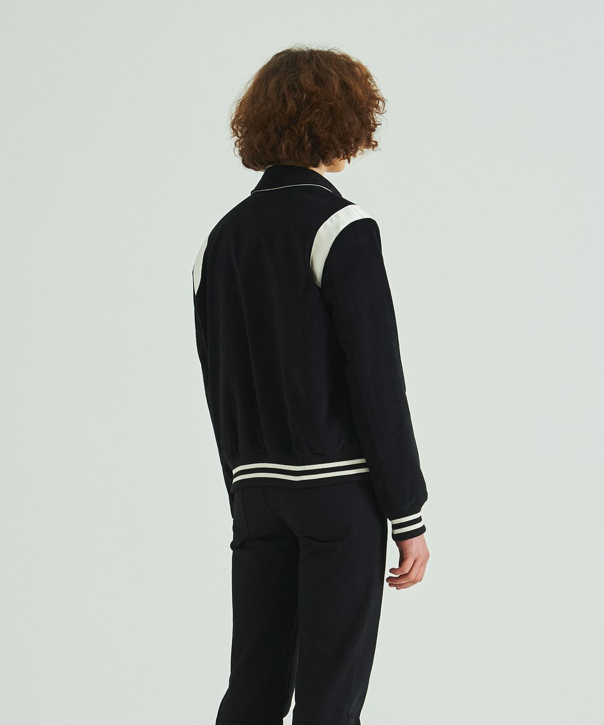 롤링스튜디오(ROLLINGSTUDIOS) CORDUROY VARSITY JACKET BLACK