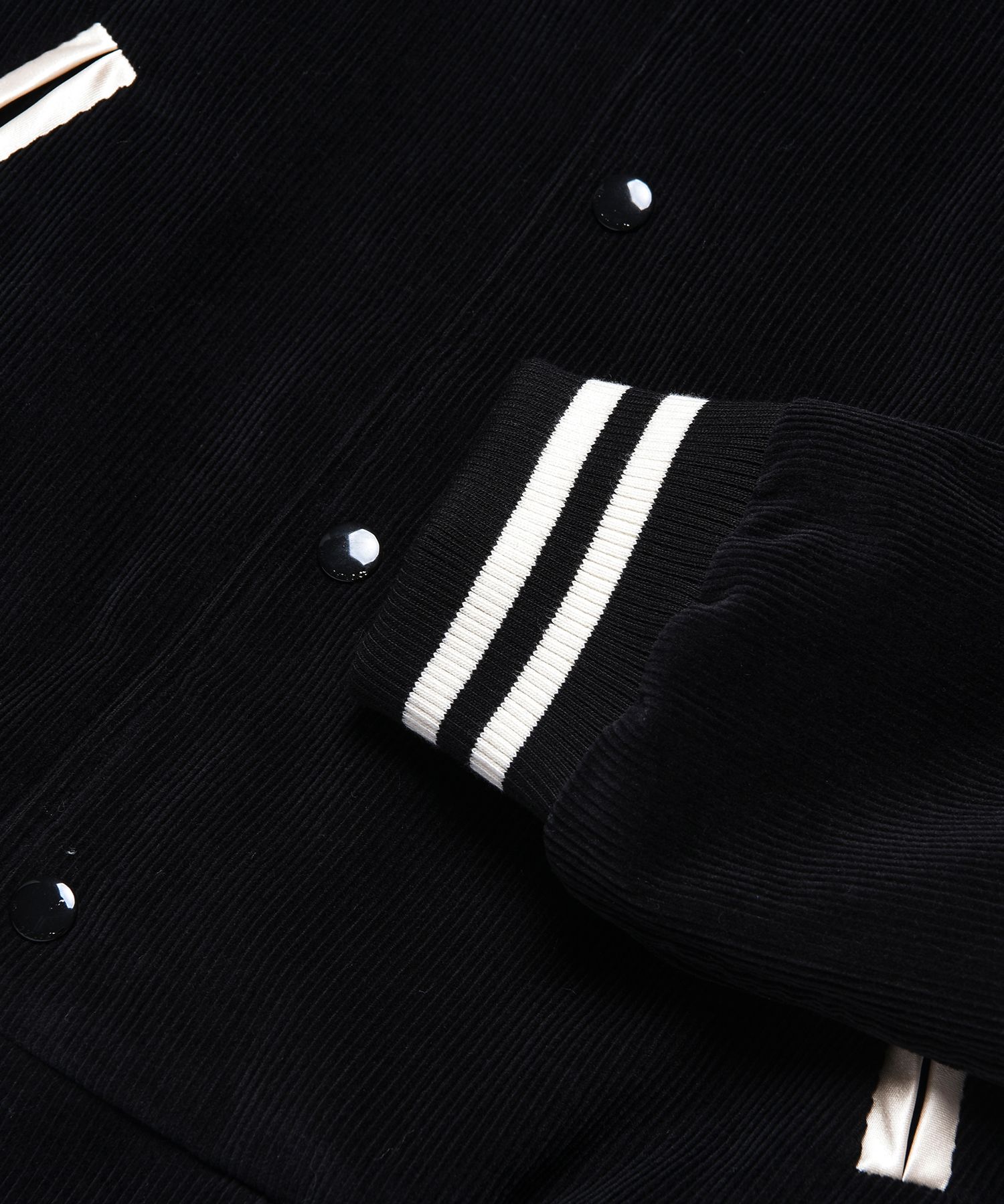 ROLLING STUDIOS コーデュロイバーシティジャケット MUSINSA公式 | ROLLING STUDIOS CORDUROY VARSITY JACKET BLACK
