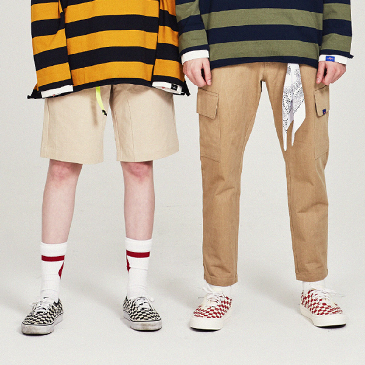 고스트릿(GOSTREET) 절개 반바지 (Beige)