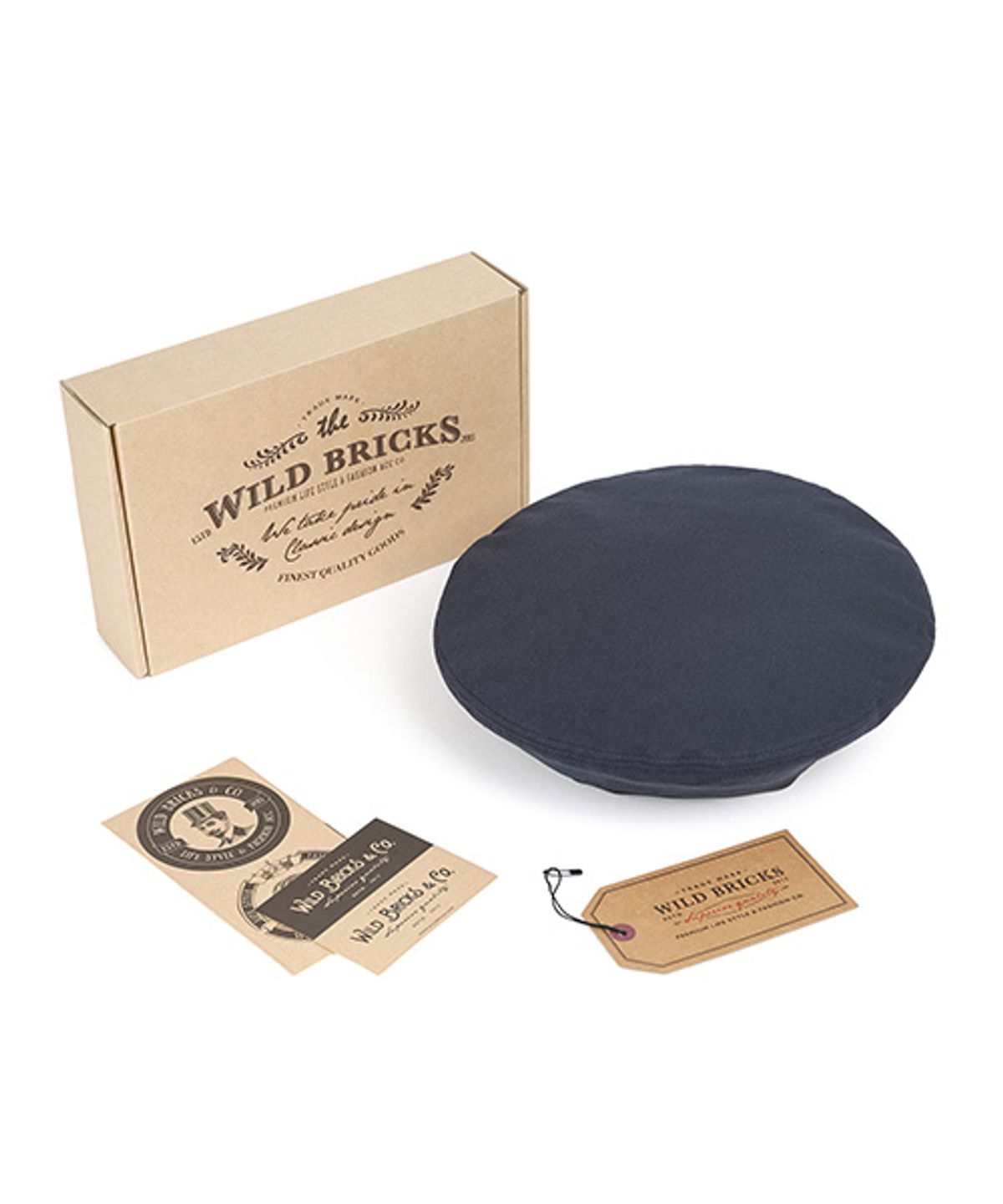 와일드 브릭스(WILD BRICKS) BS OXFORD FLAT BERET (navy)