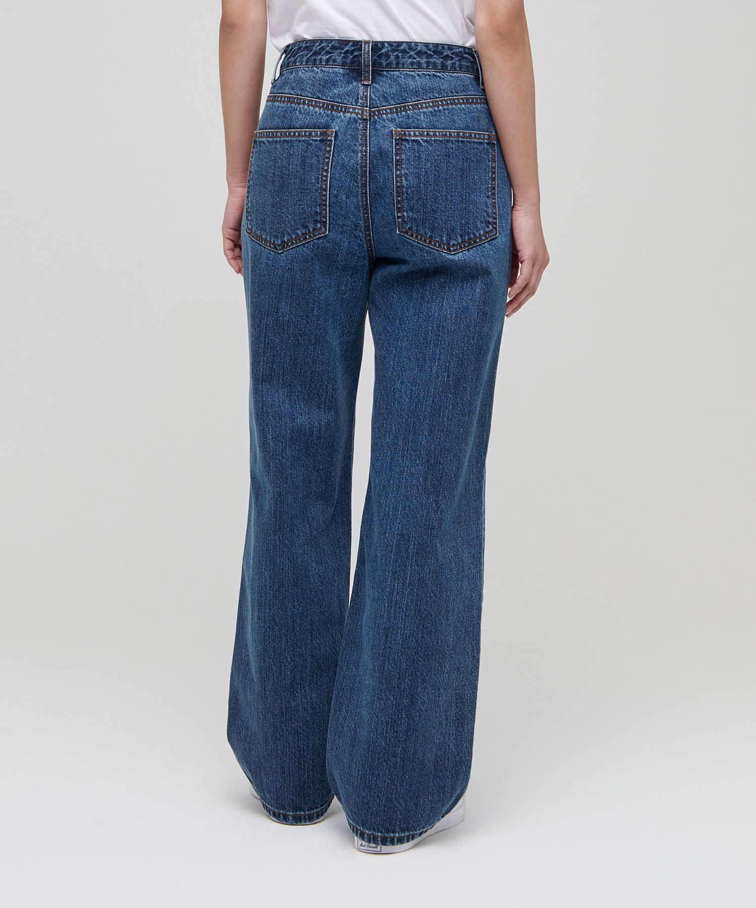 ★MUSINSA STANDARD★ Indigo medium wide denim pants with a z MUSINSA | MUSINSA STANDARD Wide Denim Pants with Pockets