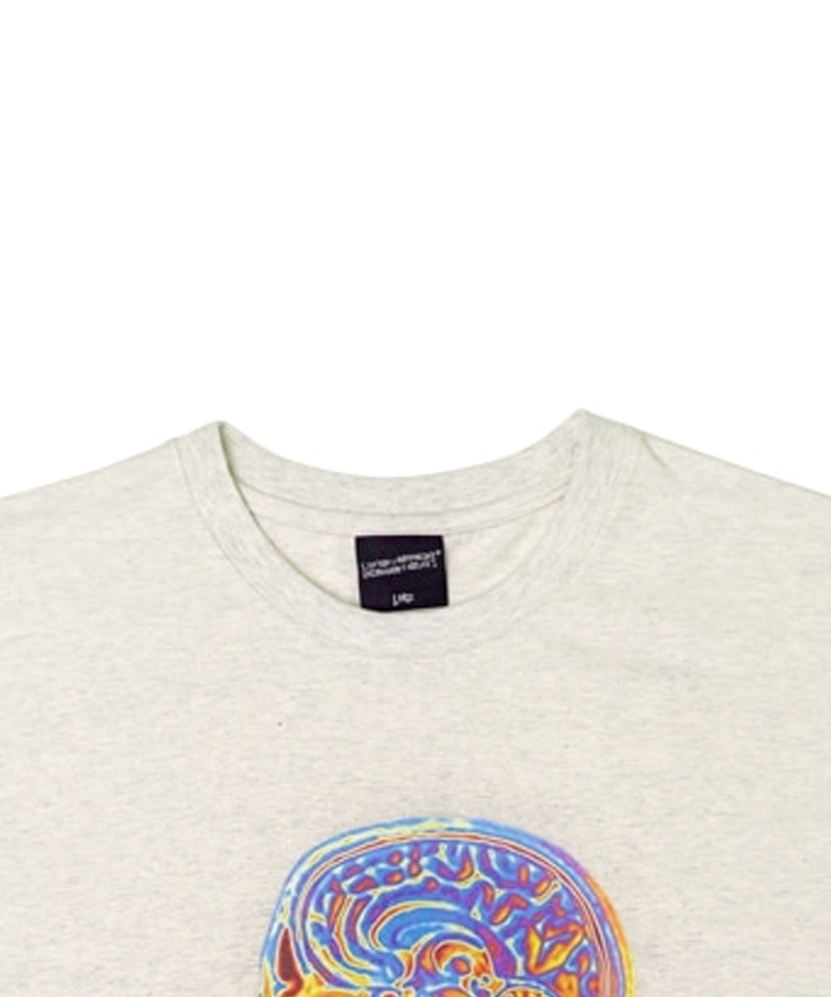 아임낫어휴먼비잉(I AM NOT A HUMAN BEING) Psychedelic Brain Short Sleeve T-Shirt - OATMEAL
