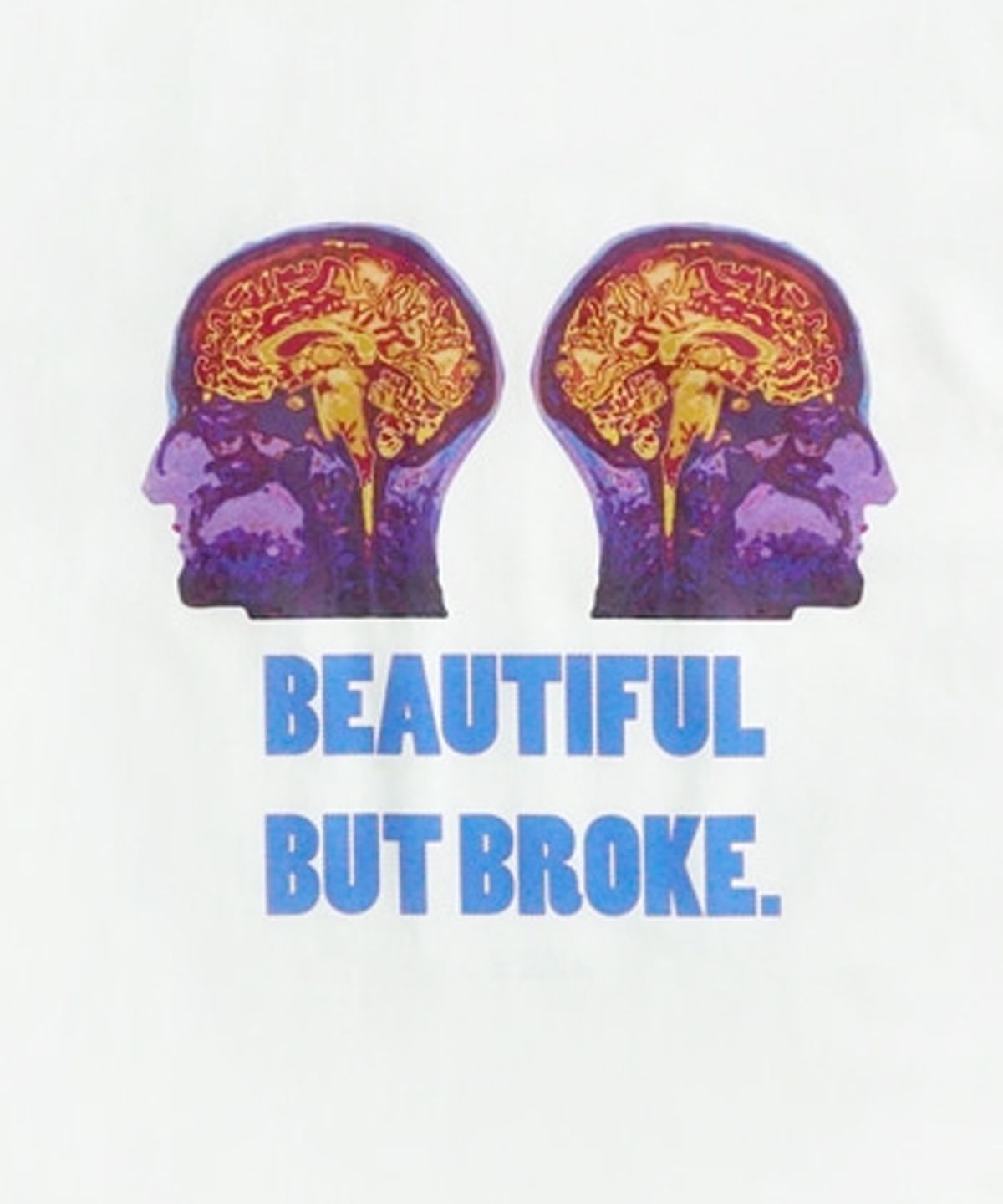 아임낫어휴먼비잉(I AM NOT A HUMAN BEING) Double Brain Short Sleeve T-Shirt - WHITE