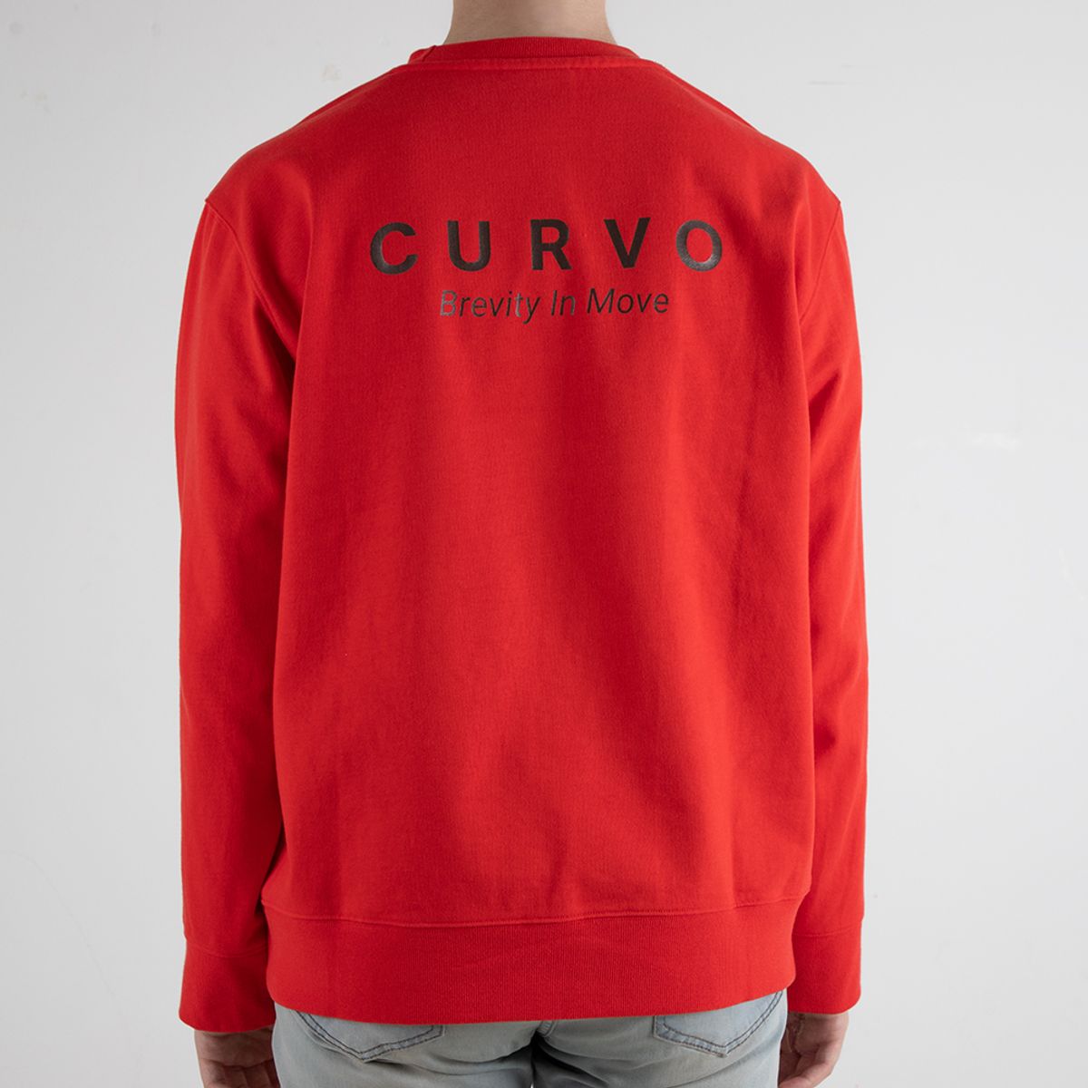 쿠르보(CURVO) 시그니쳐 맨투맨_오렌지 (남)