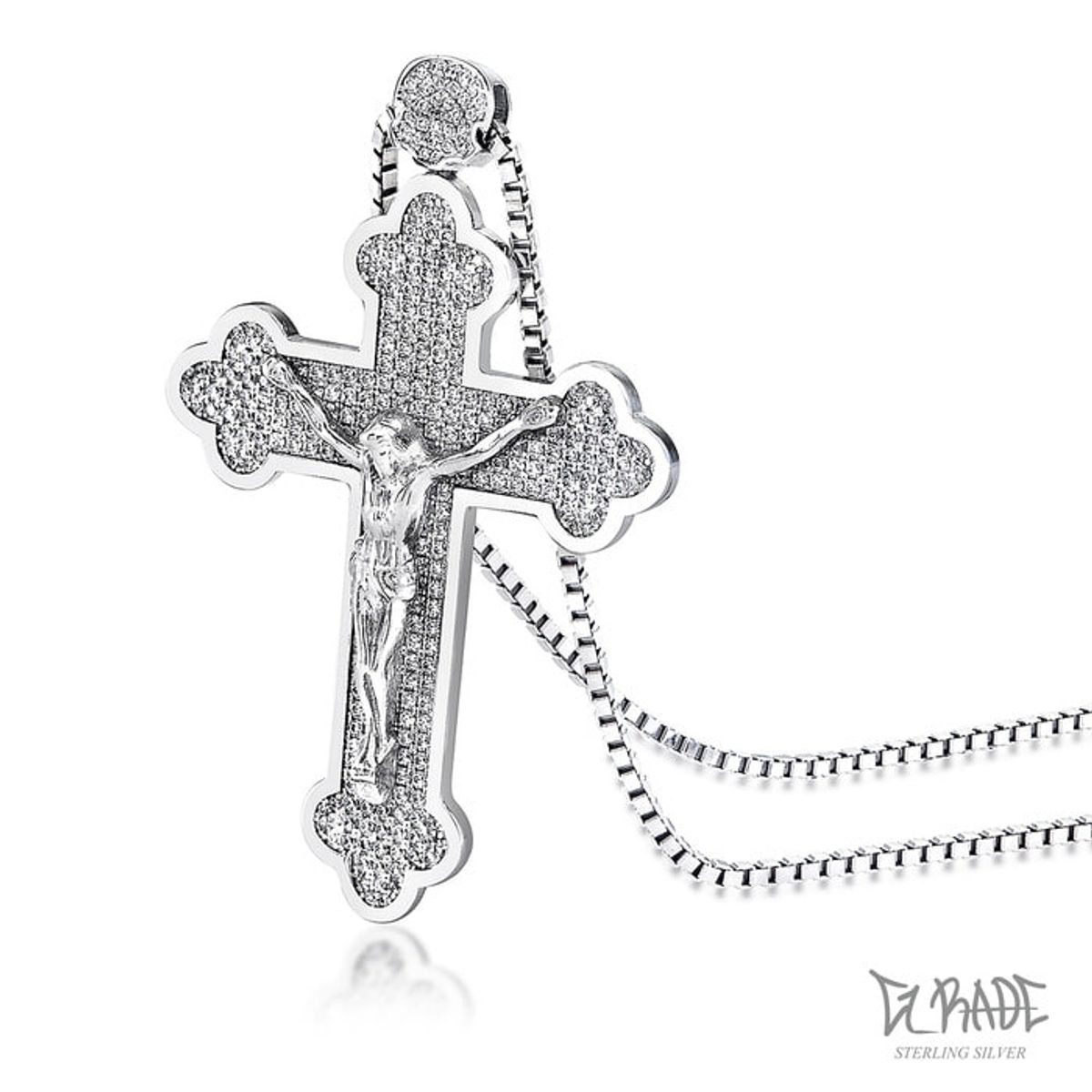 지레이드(G_RADE) Gem Jesus On The Cross Necklace