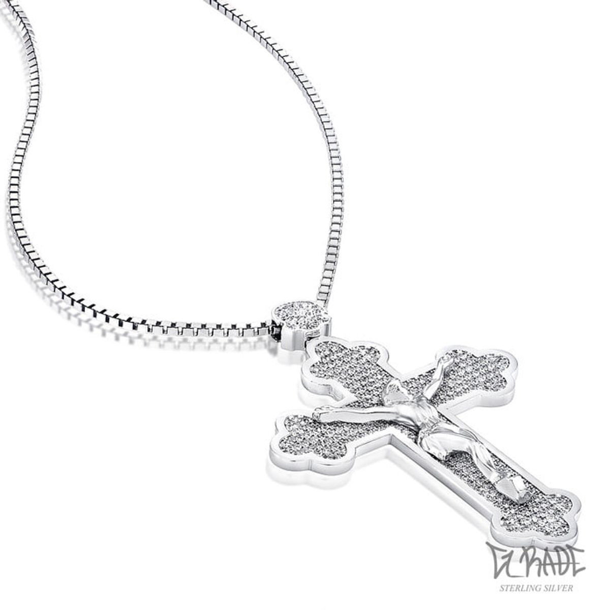 지레이드(G_RADE) Gem Jesus On The Cross Necklace