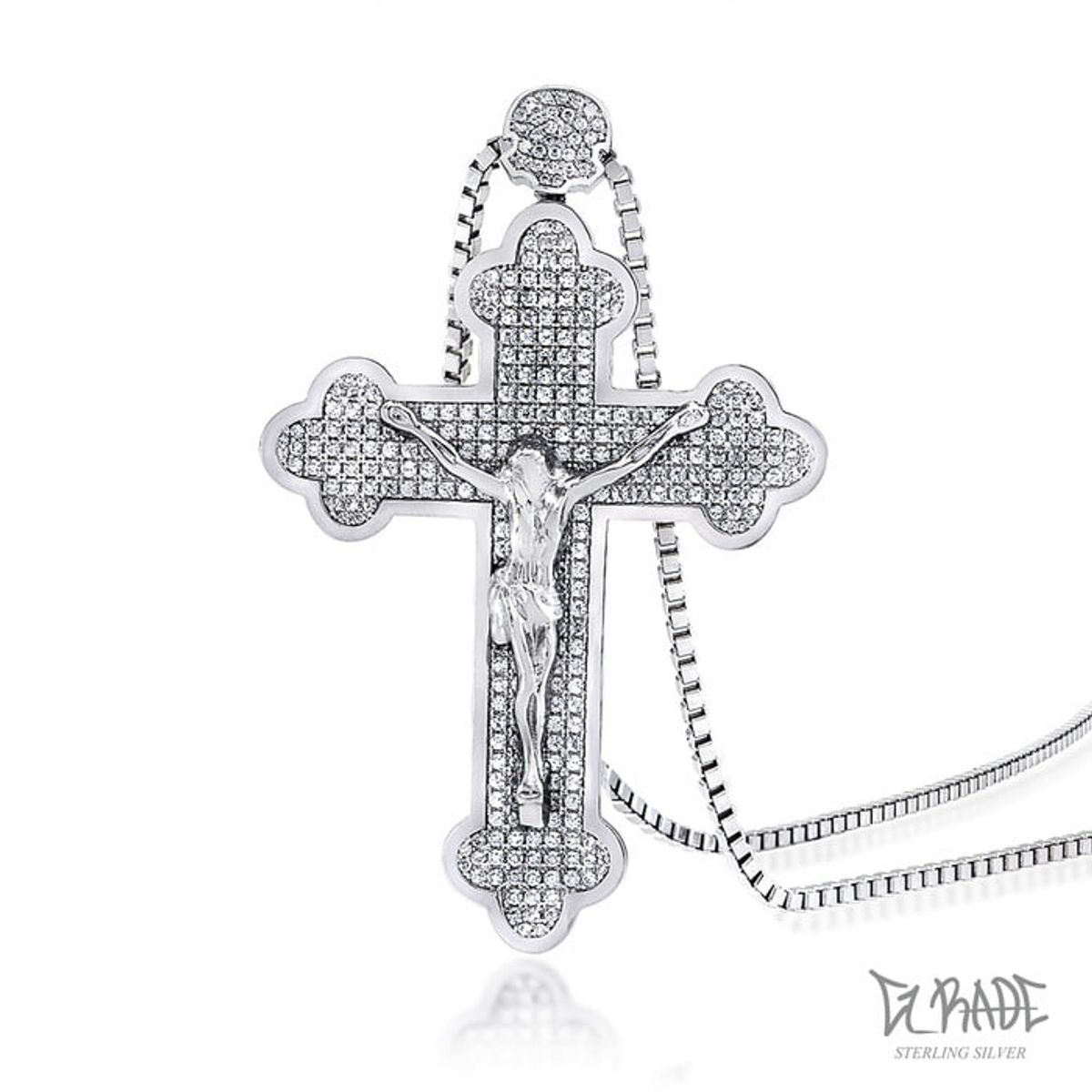지레이드(G_RADE) Gem Jesus On The Cross Necklace