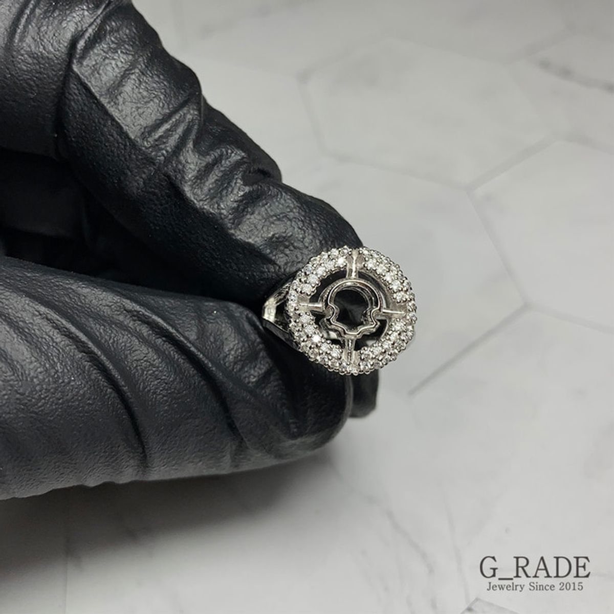 지레이드(G_RADE) 2lines Shiny Circle Ring