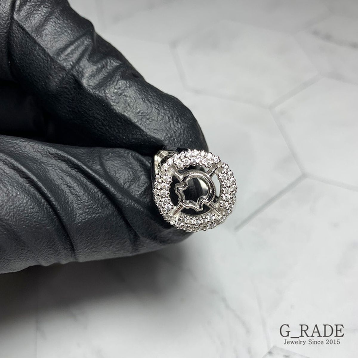 지레이드(G_RADE) 2lines Shiny Circle Ring