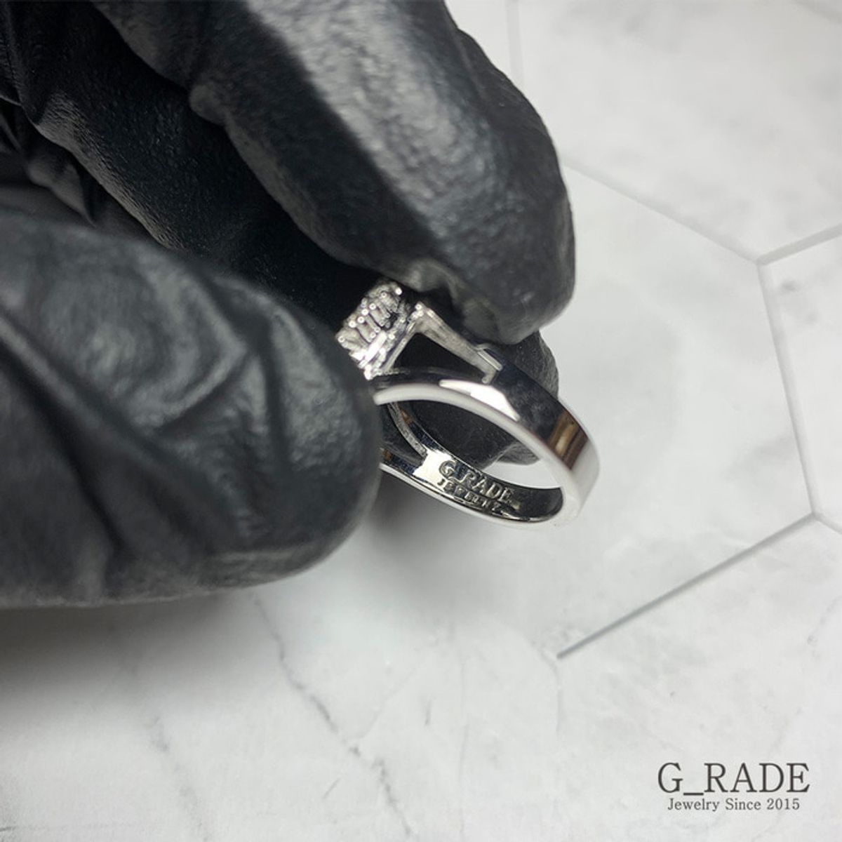 지레이드(G_RADE) 2lines Shiny Circle Ring