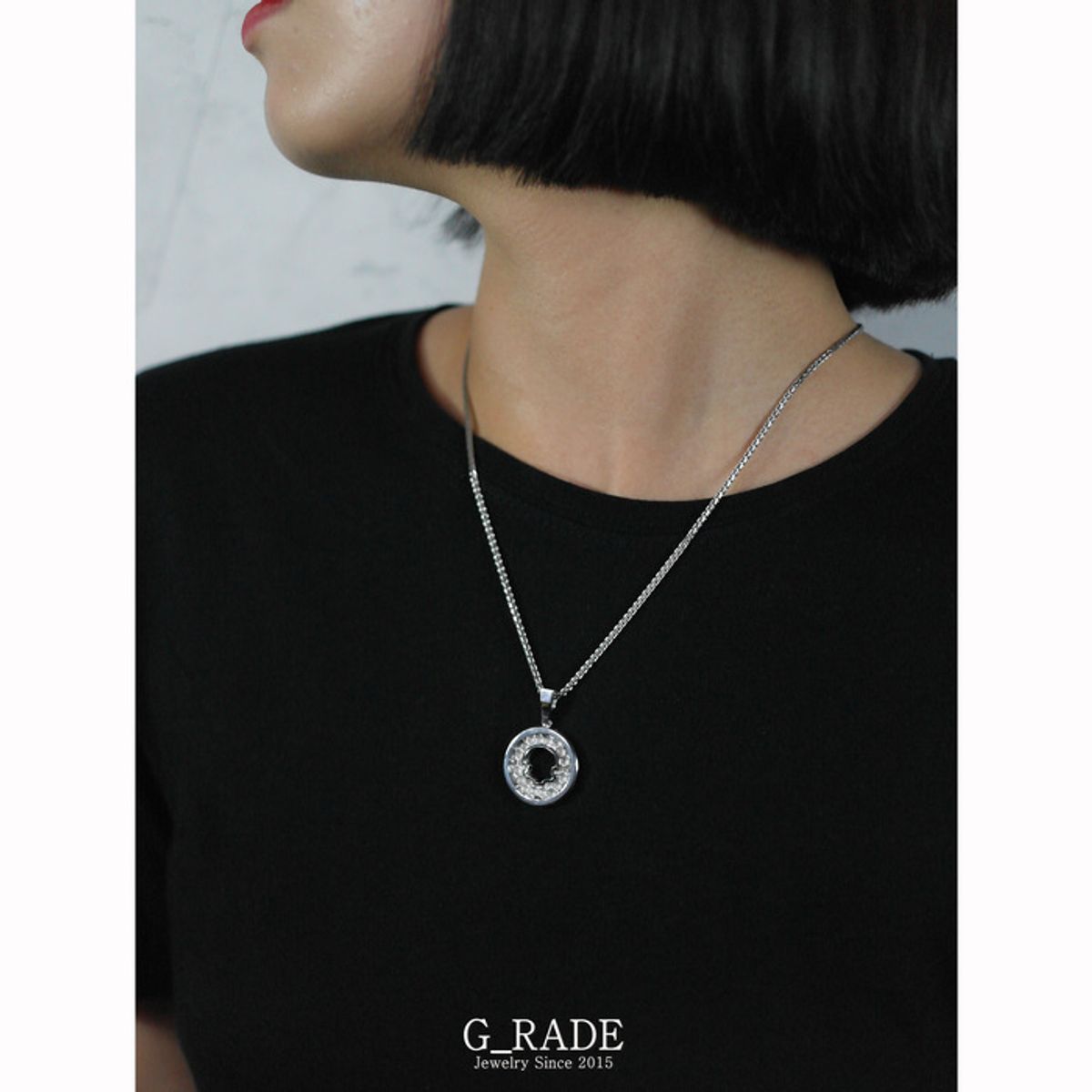 지레이드(G_RADE) Compass Bottom Necklace(L Size)