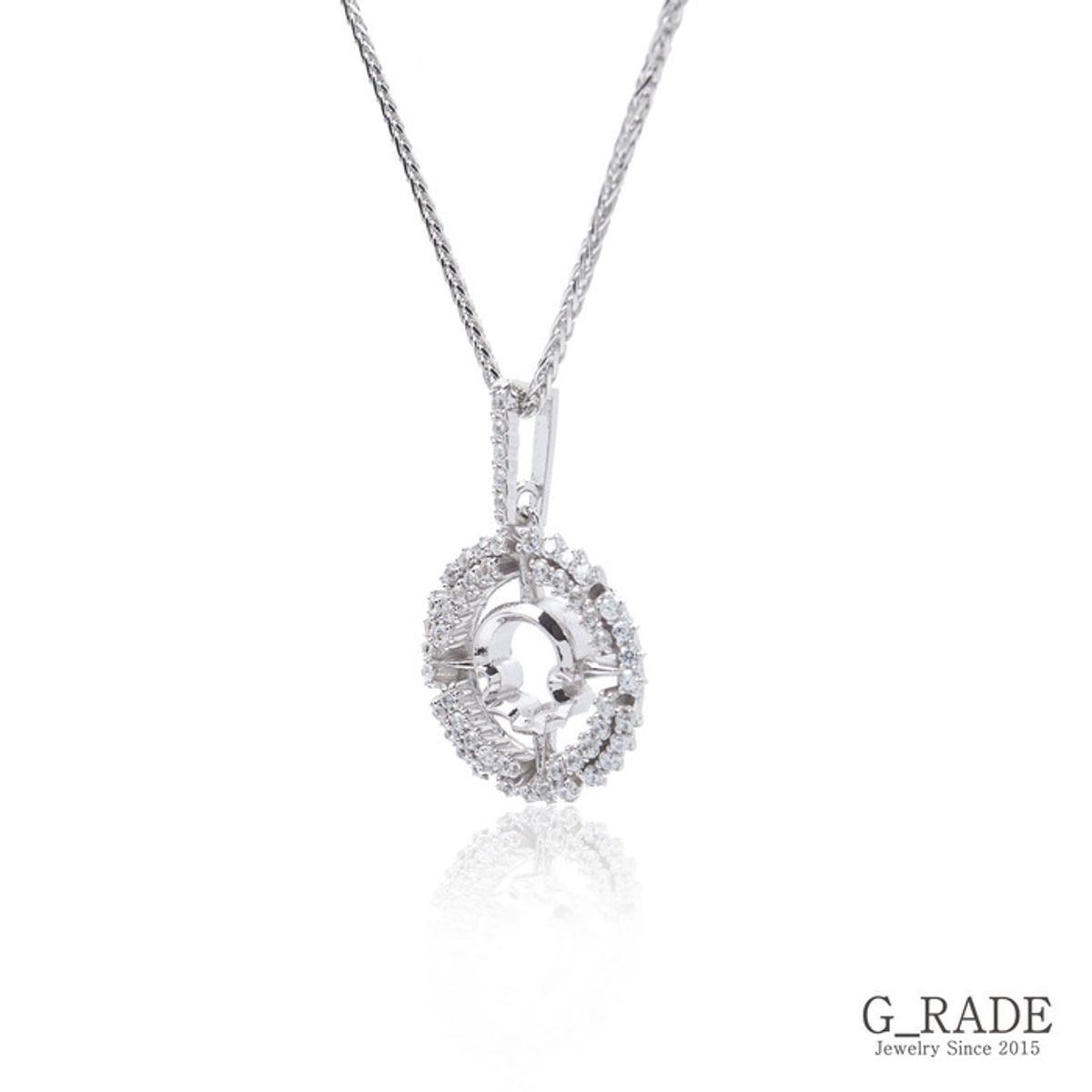 지레이드(G_RADE) 2lines Shiny Circle Necklace (L Size)