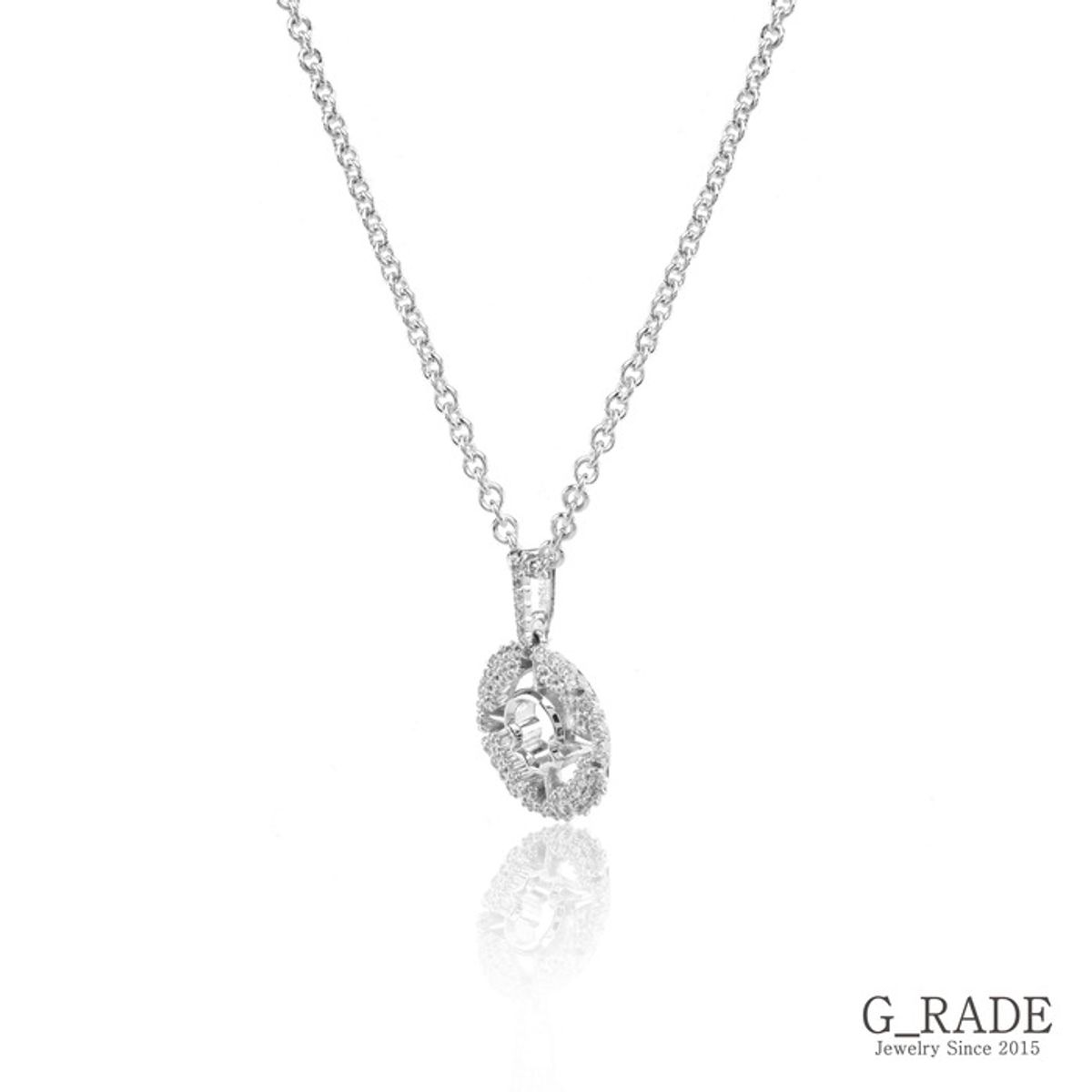 지레이드(G_RADE) 2lines Shiny Circle Necklace (S Size)