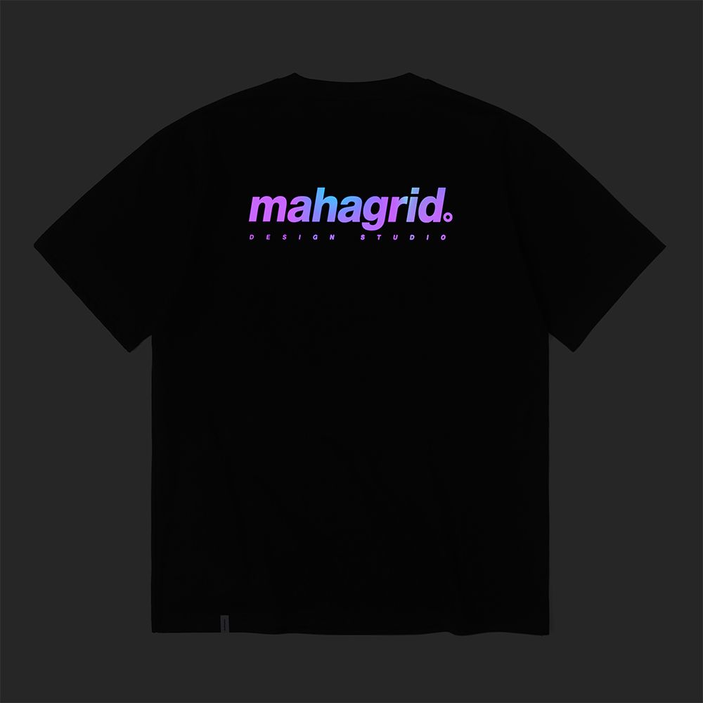 【mahagrid】24SS★ CURLY LOGO CHAIN STITCH TEE CURLY LOGO CHAIN STITCH TEE[BLACK] - MAHAGRID