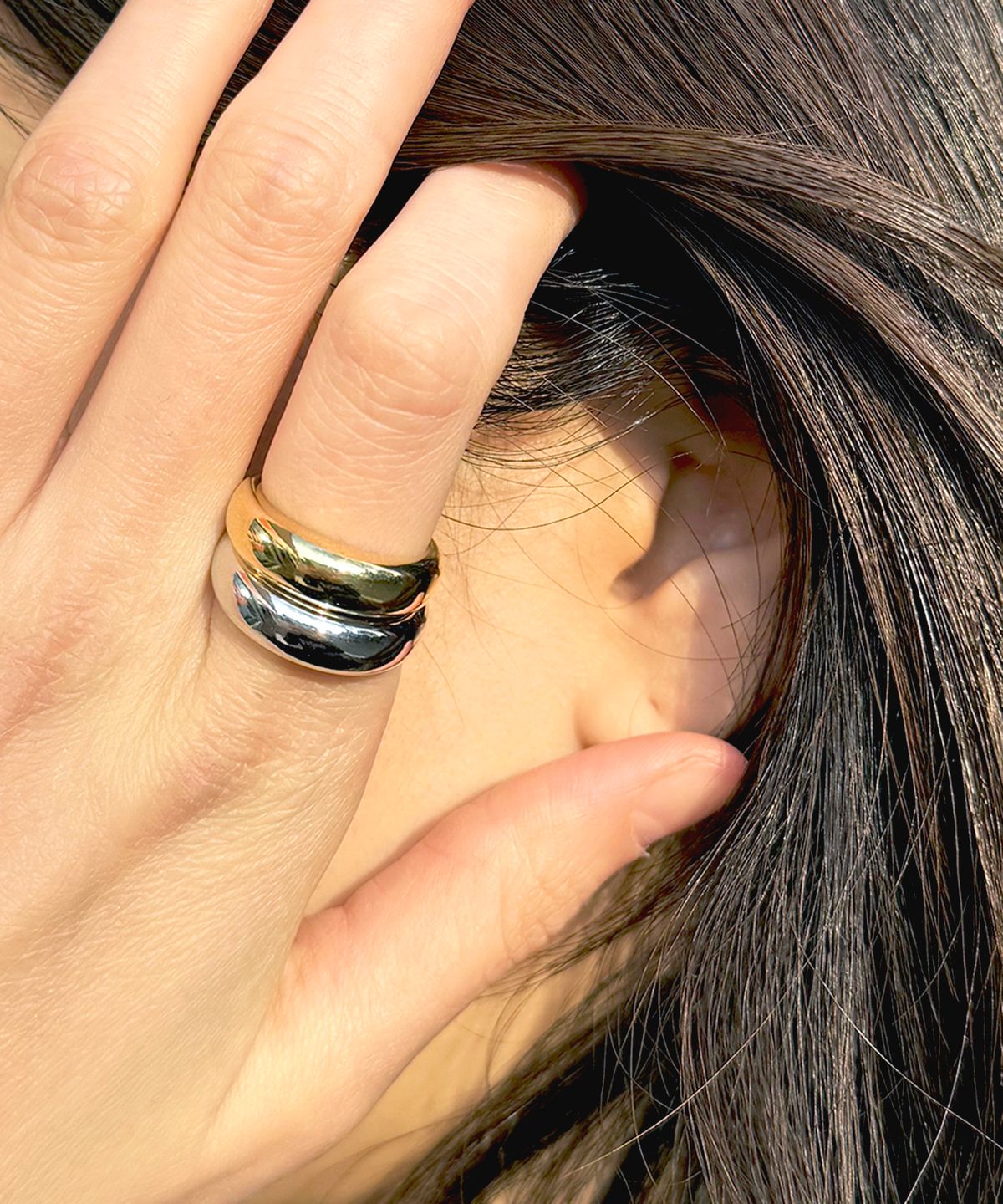 티오유(TOU) [2SET] CL135 Shining Bulging Ring Set