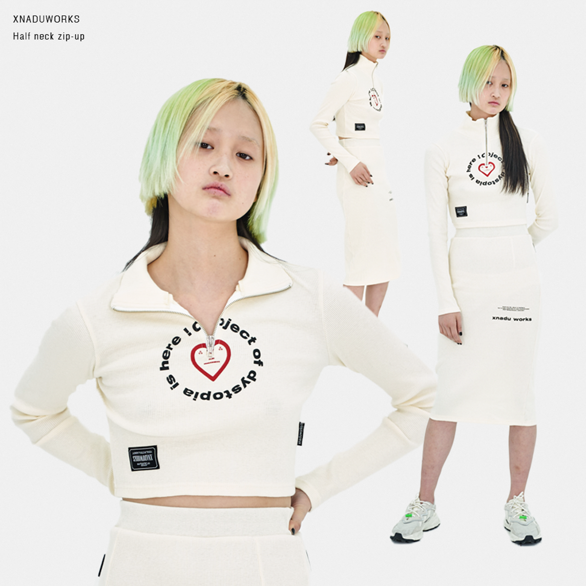 제너두웍스(XNADU WORKS) 머메이드 롱 스커트 아이보리