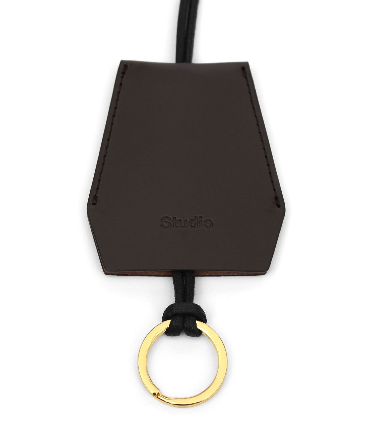 언더컨트롤 스튜디오(UNDERCONTROL STUDIO) 가죽 파우치 데일리 여성 목걸이 키링 NECKLACE KEY RING / D BROWN