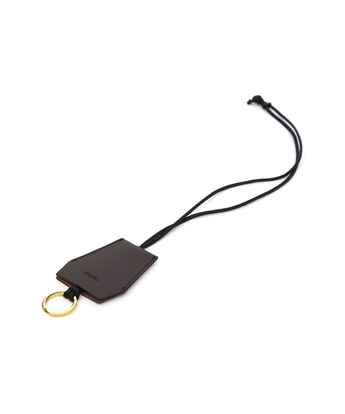언더컨트롤 스튜디오(UNDERCONTROL STUDIO) 가죽 파우치 데일리 여성 목걸이 키링 NECKLACE KEY RING / D BROWN