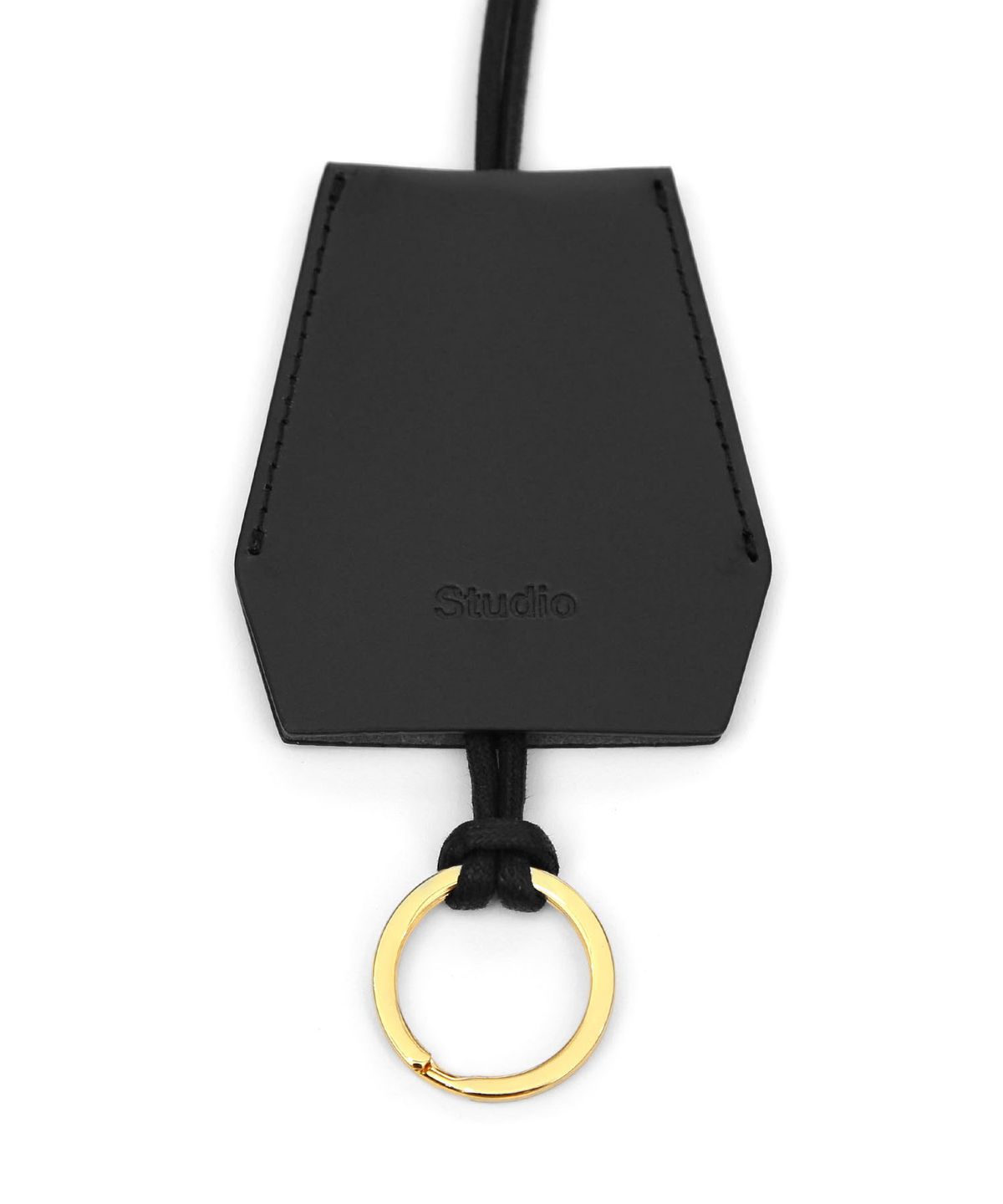 언더컨트롤 스튜디오(UNDERCONTROL STUDIO) 가죽 파우치 데일리 여성 목걸이 키링 NECKLACE KEY RING / M BLACK