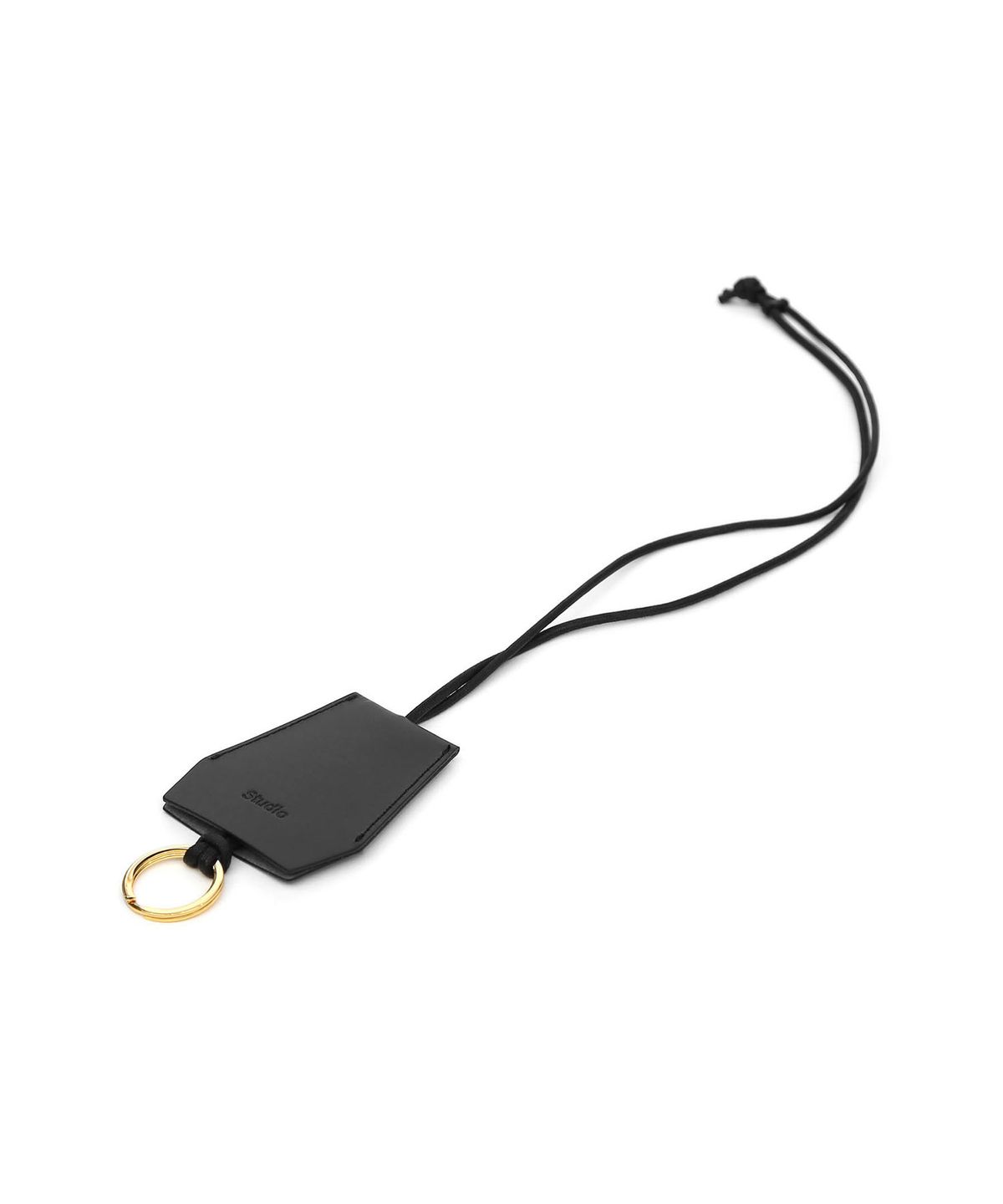 언더컨트롤 스튜디오(UNDERCONTROL STUDIO) 가죽 파우치 데일리 여성 목걸이 키링 NECKLACE KEY RING / M BLACK