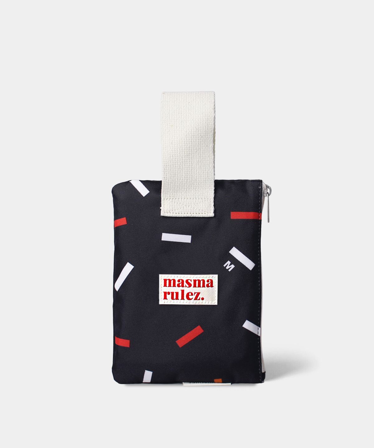 마스마룰즈(MASMARULEZ) Strap pouch _ White red retangle