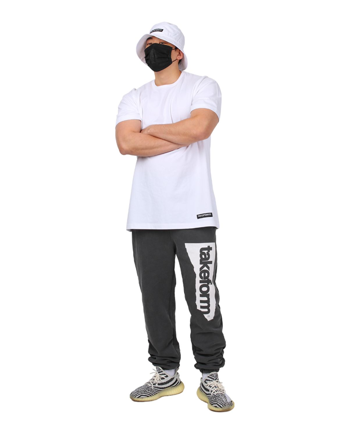 테이크폼(TAKEFORM) 레이어드 반팔티 (화이트)