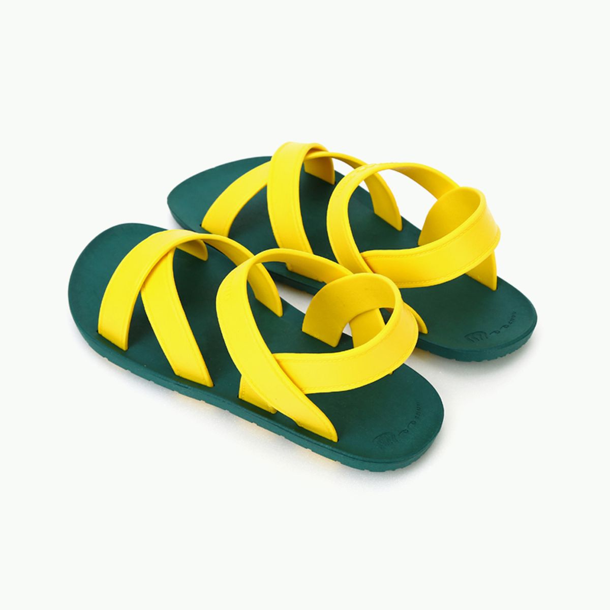 무츄(MOOCHUU) MC06 Cross Sandal Green-Yellow