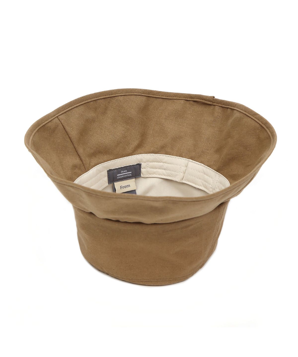 언더컨트롤 스튜디오(UNDERCONTROL STUDIO) 린넨 버킷햇 FOLD BUCKET / LINEN / FROM / S CAMEL