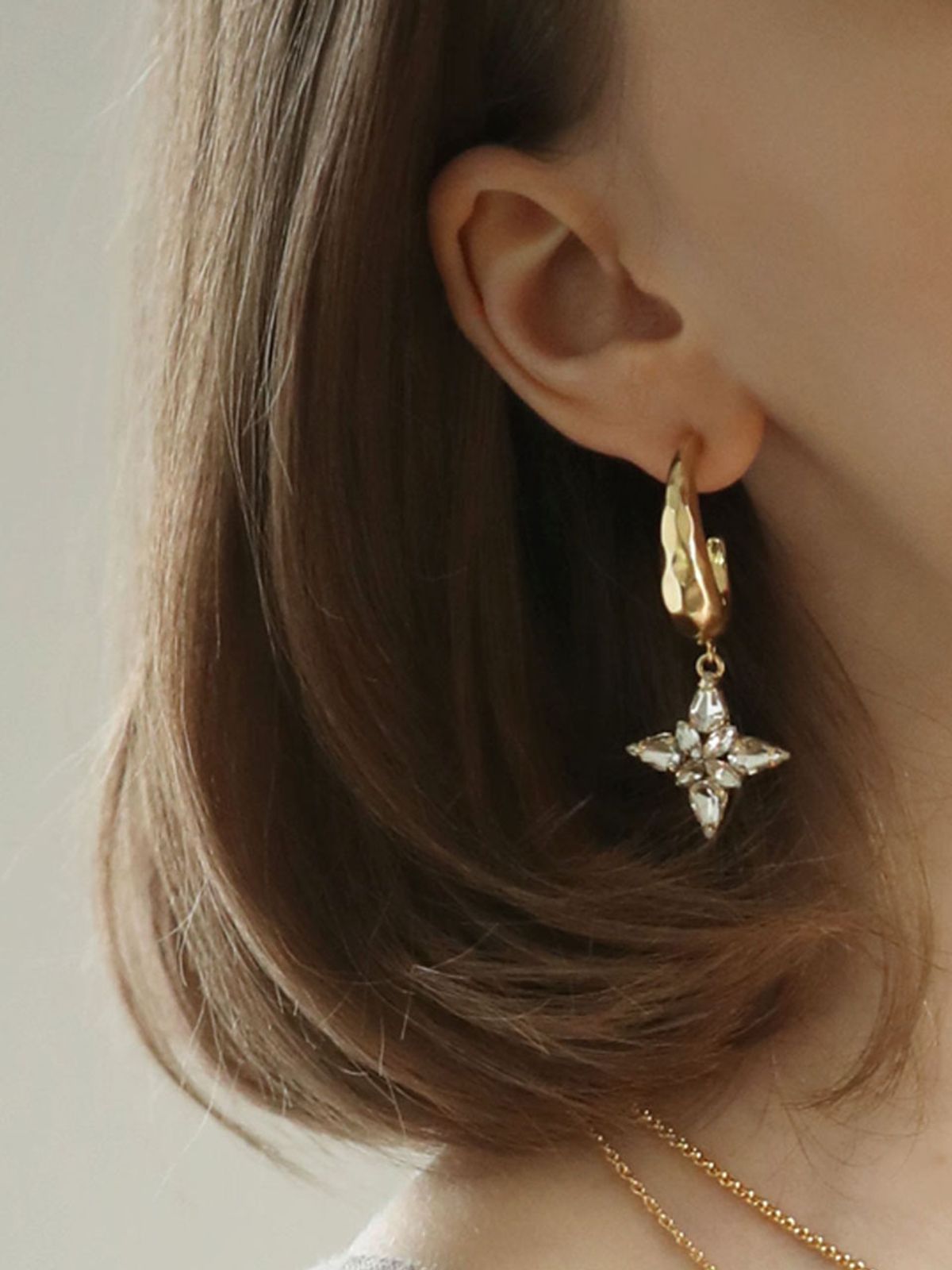 오키디루포(OCCHI DI LUPO) Half moon & stella earring