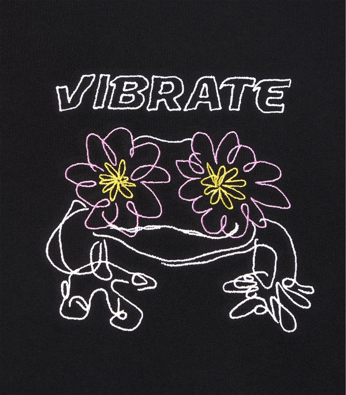 바이브레이트(VIBRATE) POP-EYES FROG LOGO SWEATSHIRTS (BLACK)