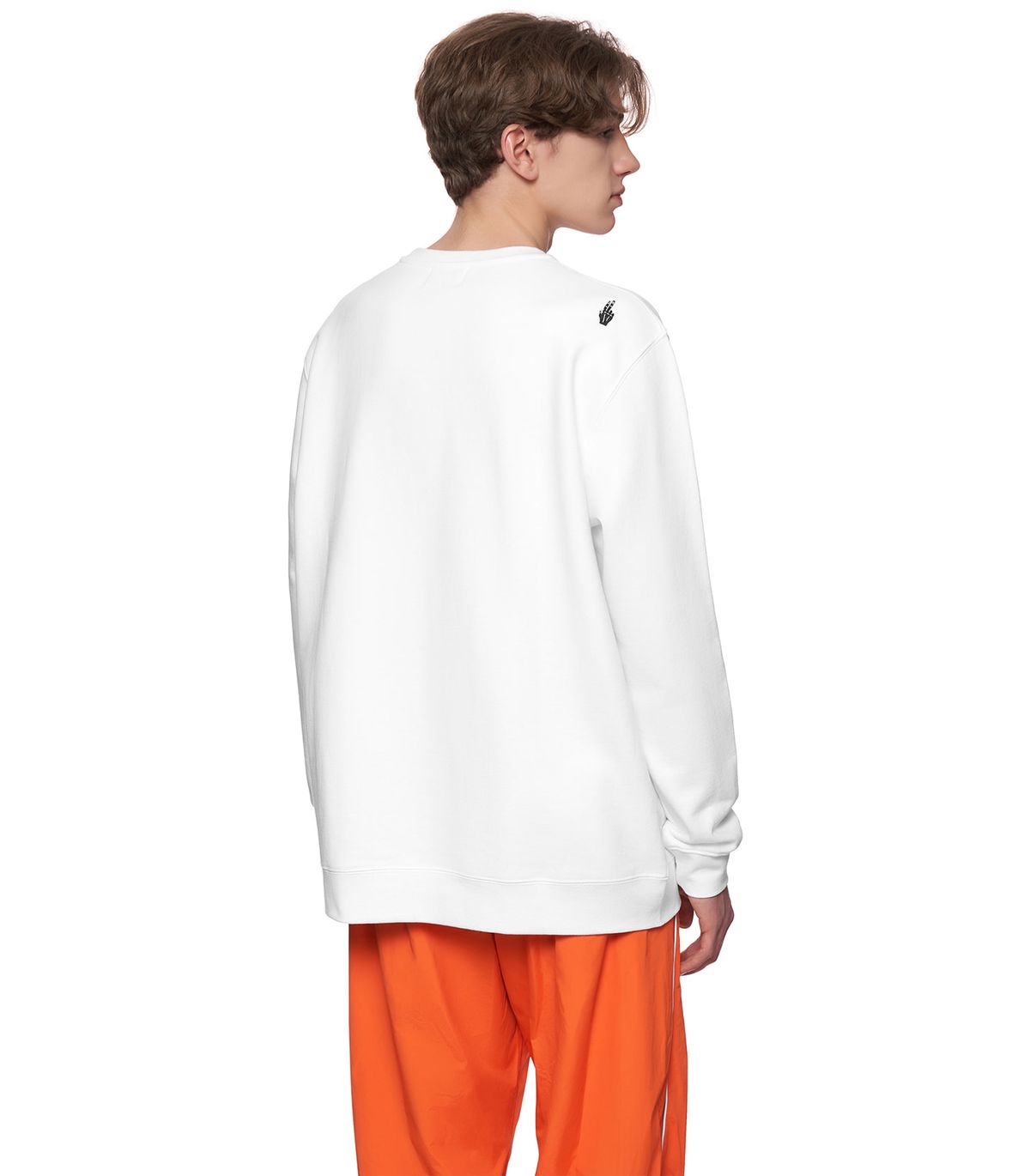 바이브레이트(VIBRATE) POP-EYES FROG LOGO SWEATSHIRTS (WHITE)