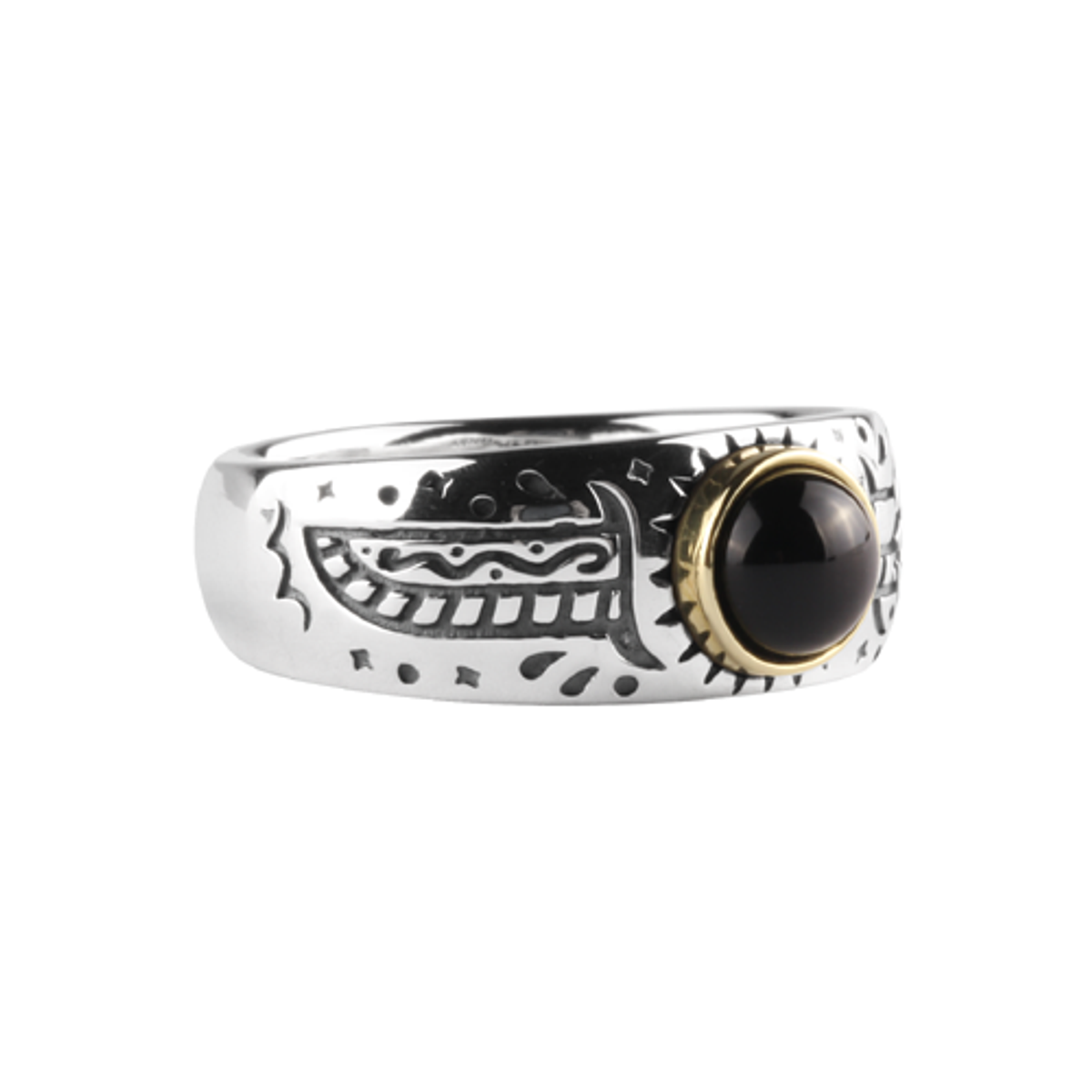 어나니머스아티즌(ANONYMOUS ARTISAN) Oldschool Dagger Stone Ring -Black