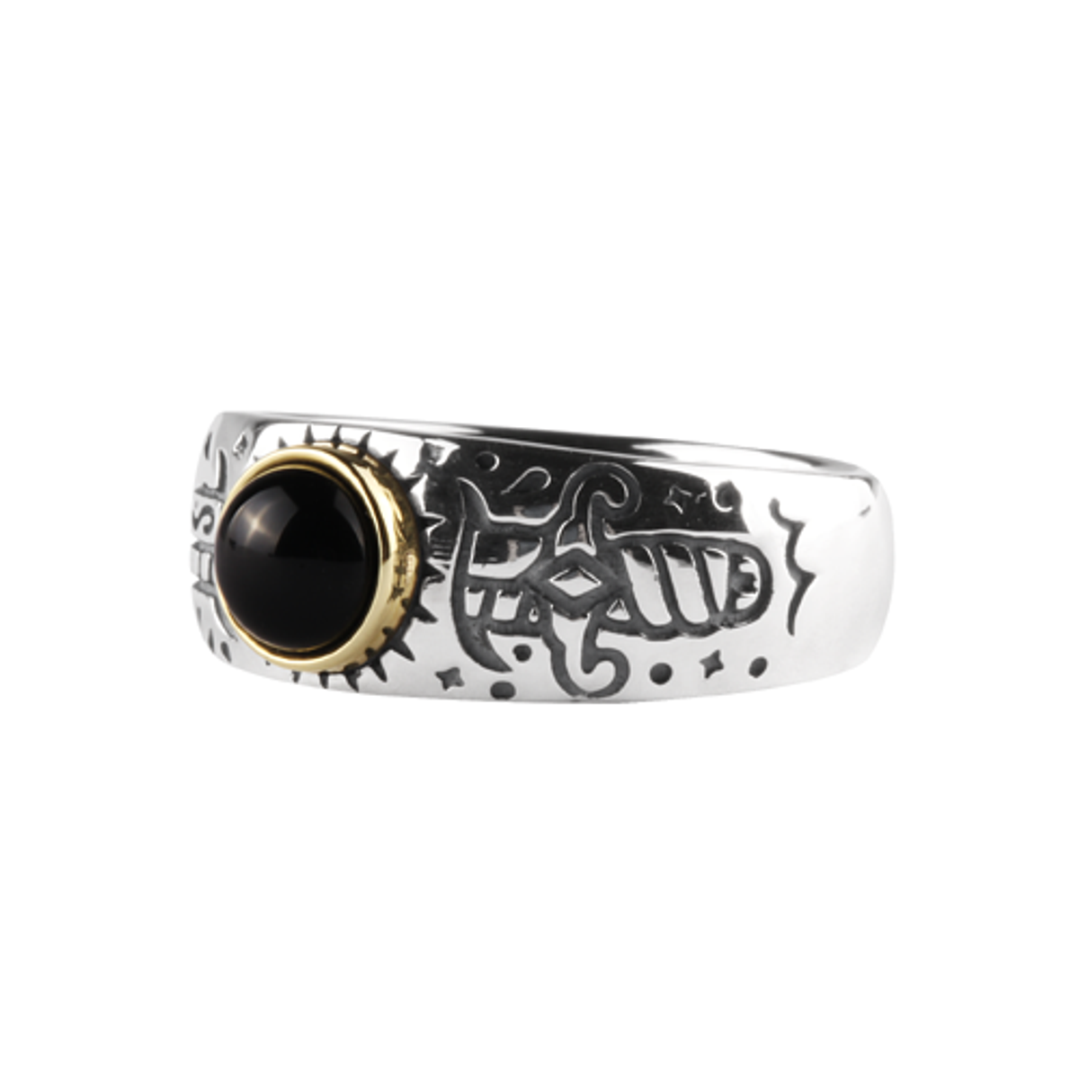 어나니머스아티즌(ANONYMOUS ARTISAN) Oldschool Dagger Stone Ring -Black