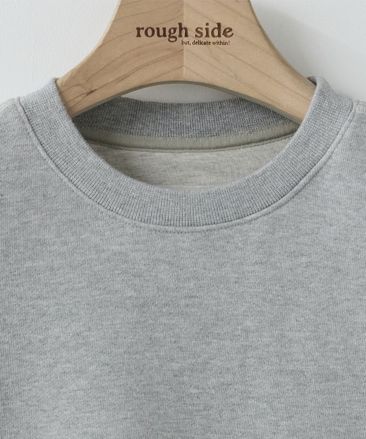 러프사이드(ROUGHSIDE) Oversized Sweat Shirt M.Grey