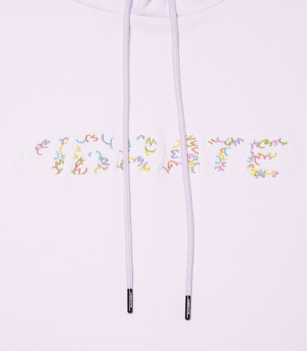 바이브레이트(VIBRATE) RAINBOW LOTUS LOGO HOODIE (LAVENDER PURPLE)
