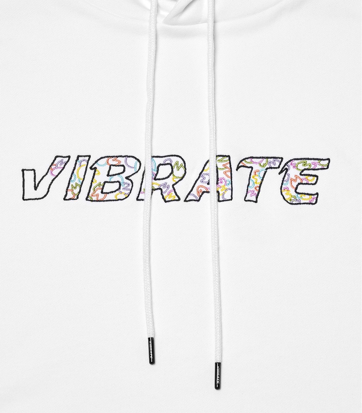 바이브레이트(VIBRATE) RAINBOW LOTUS LOGO HOODIE (WHITE)