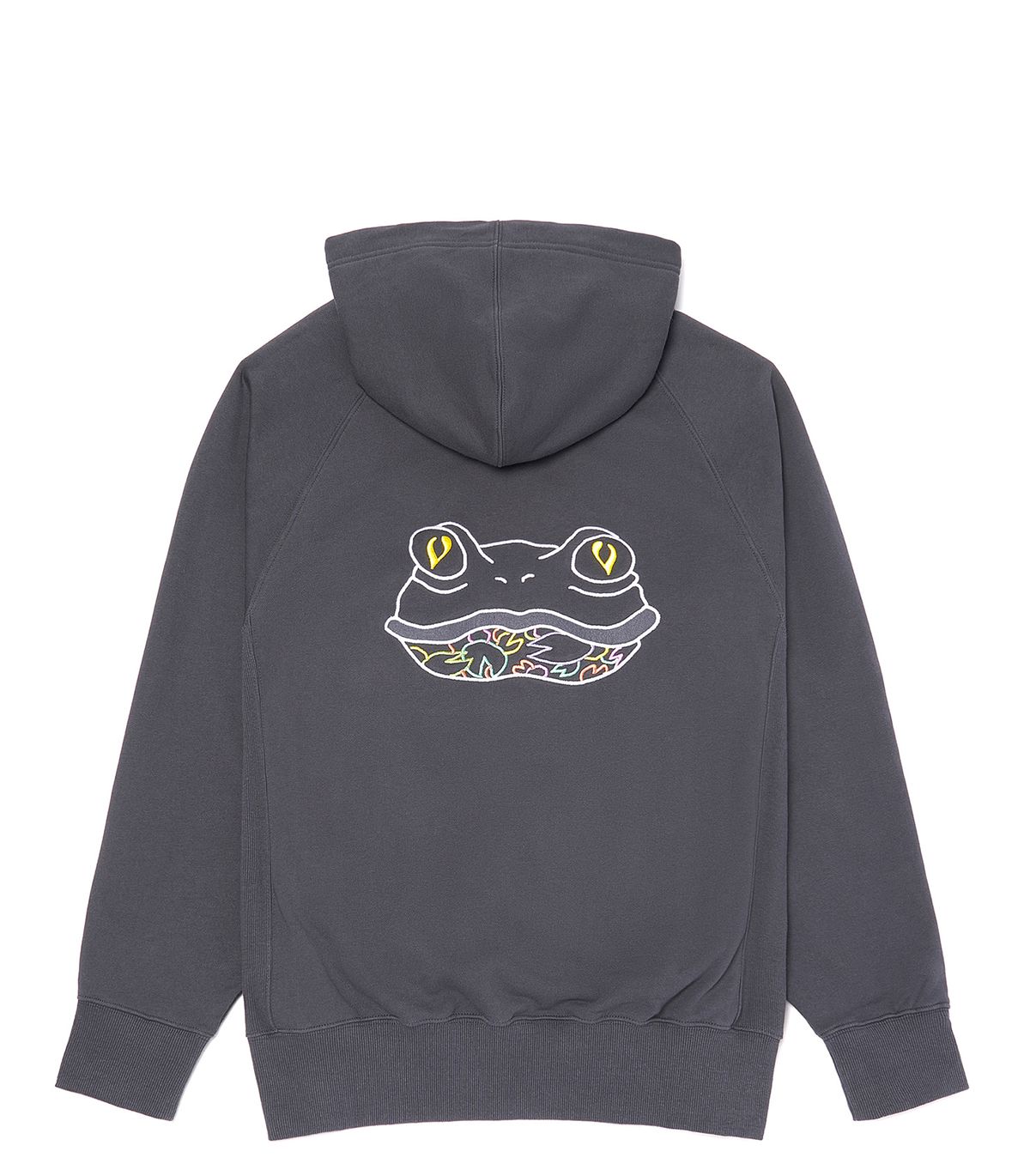 바이브레이트(VIBRATE) SHAMAN FROG LOGO HALF ZIP HOODIE (GRAY)