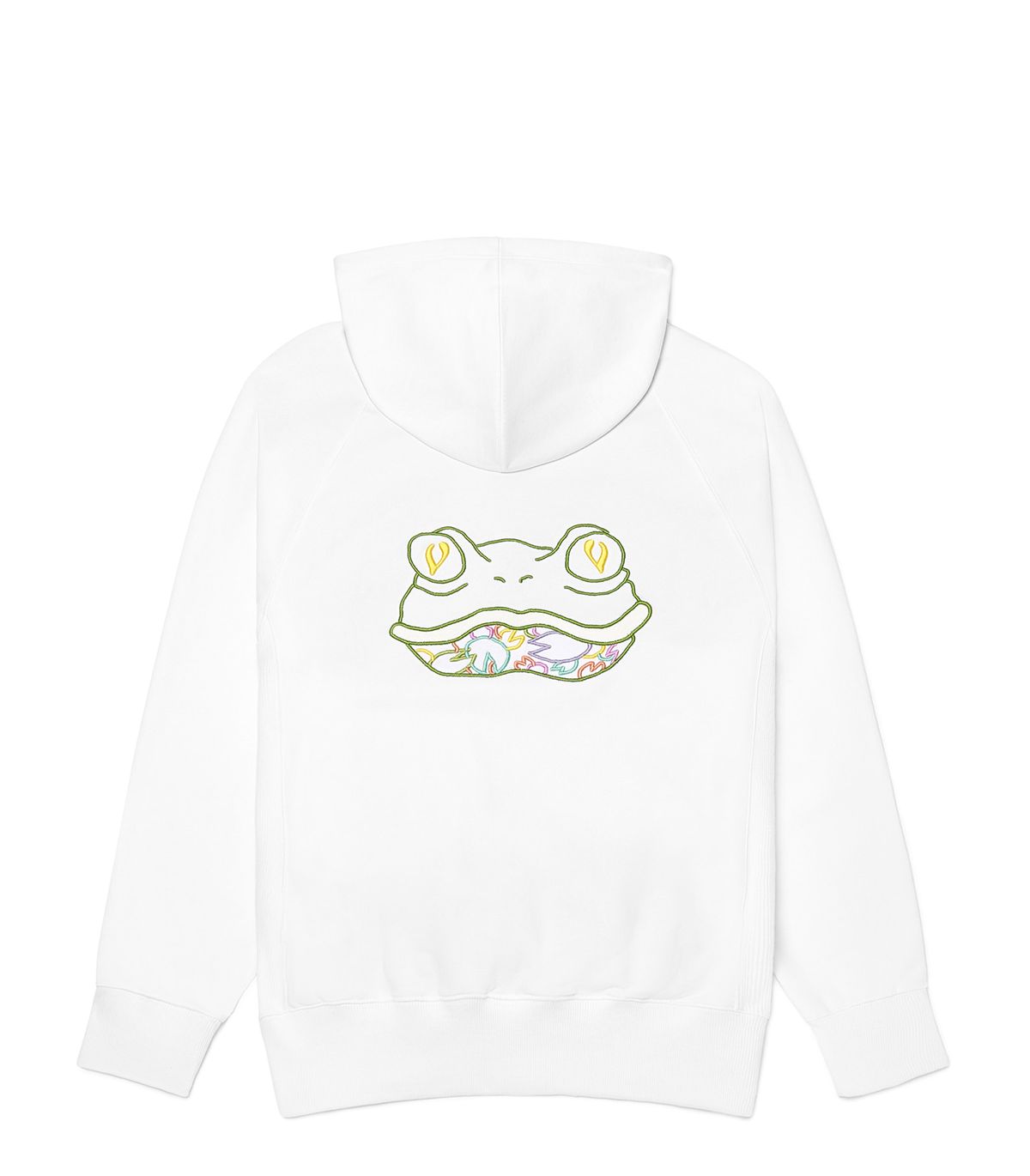 바이브레이트(VIBRATE) SHAMAN FROG LOGO HALF ZIP HOODIE (WHITE)