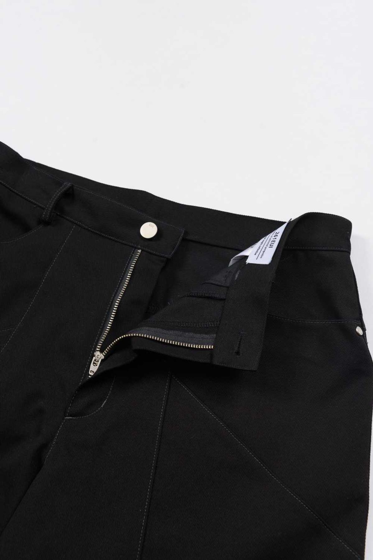261이유아이(261EUI) BACK LOW POCKET PANTS BLACK