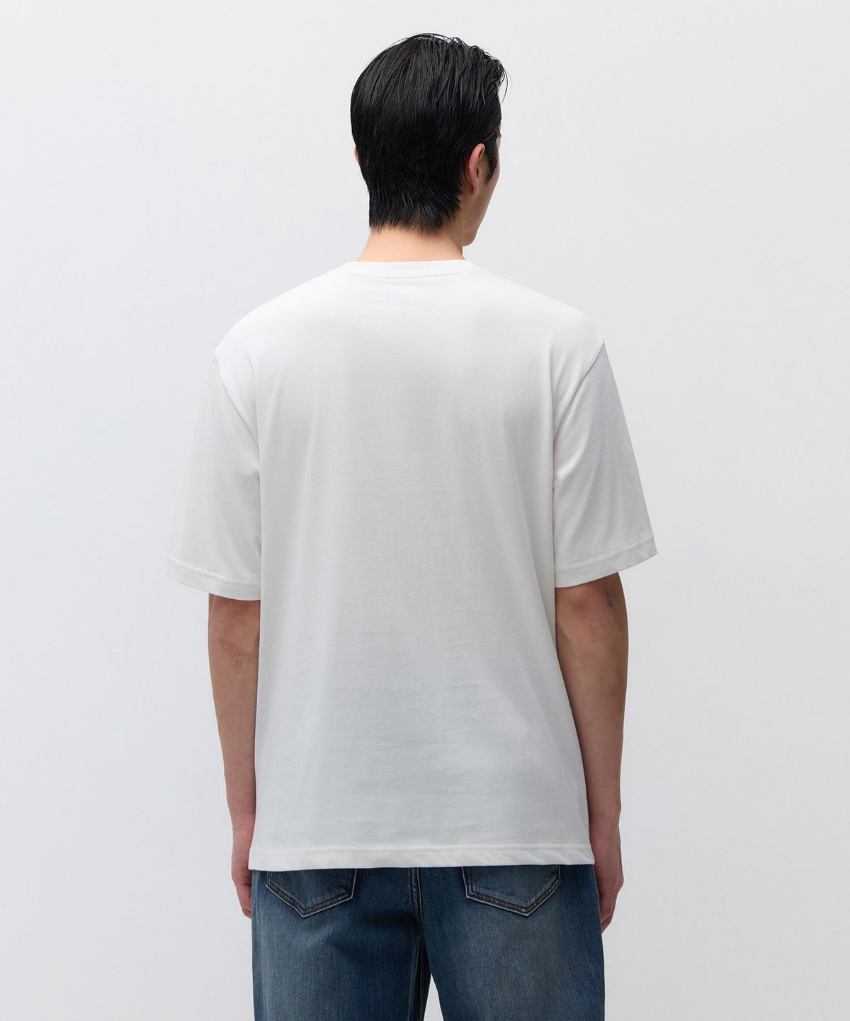 무신사 스탠다드(MUSINSA STANDARD) [쿨탠다드] 릴렉스 핏 크루 넥 티셔츠 [크림]