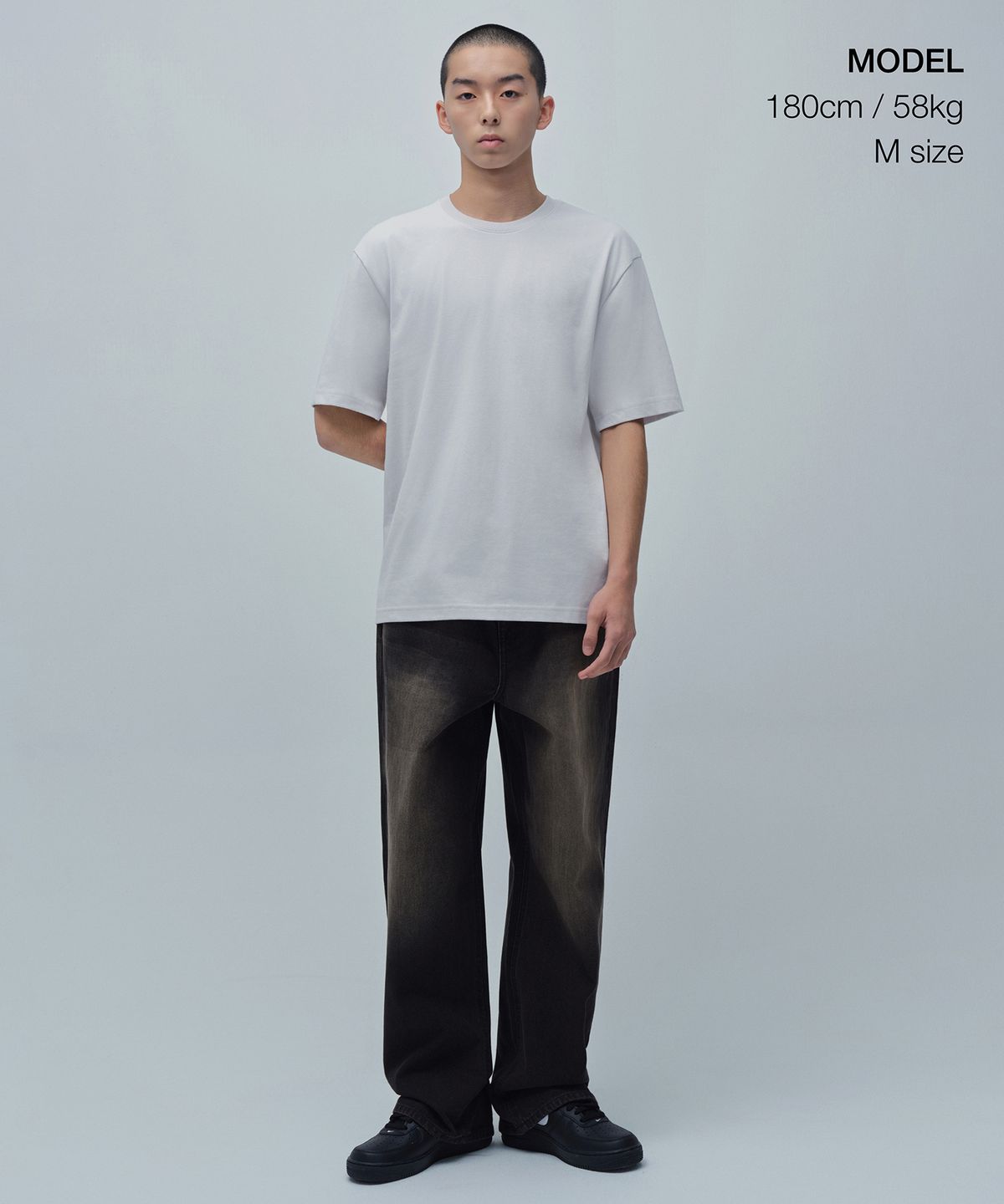 무신사 스탠다드(MUSINSA STANDARD) [쿨탠다드] 릴렉스 핏 크루 넥 티셔츠 [애쉬 그레이]