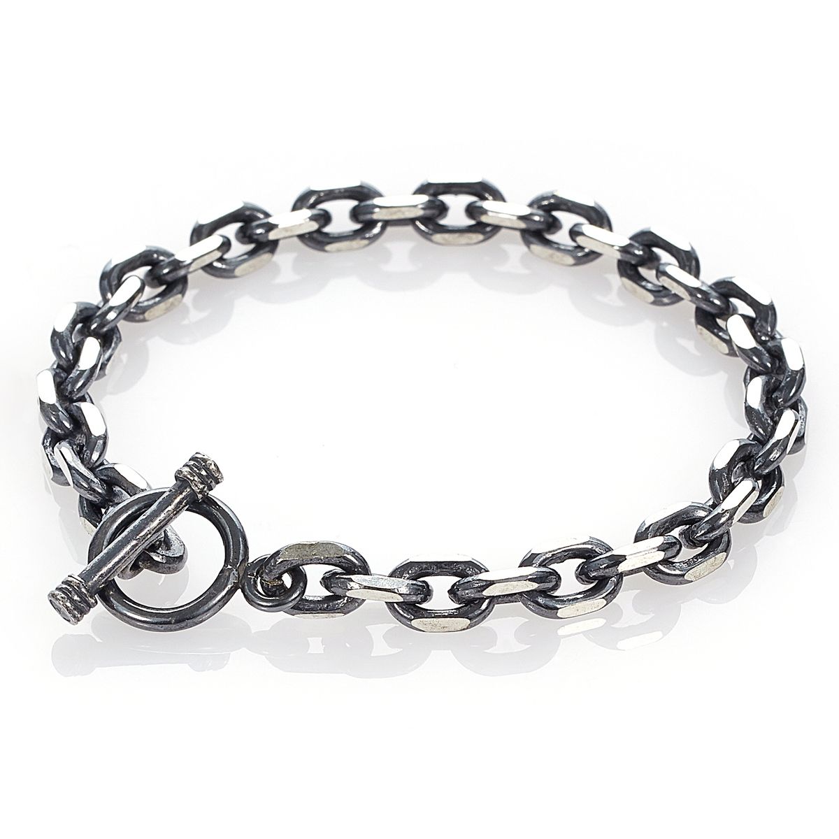 하우데어(HOWTHERE) 실버체인 Toggle bar vintage silver chain