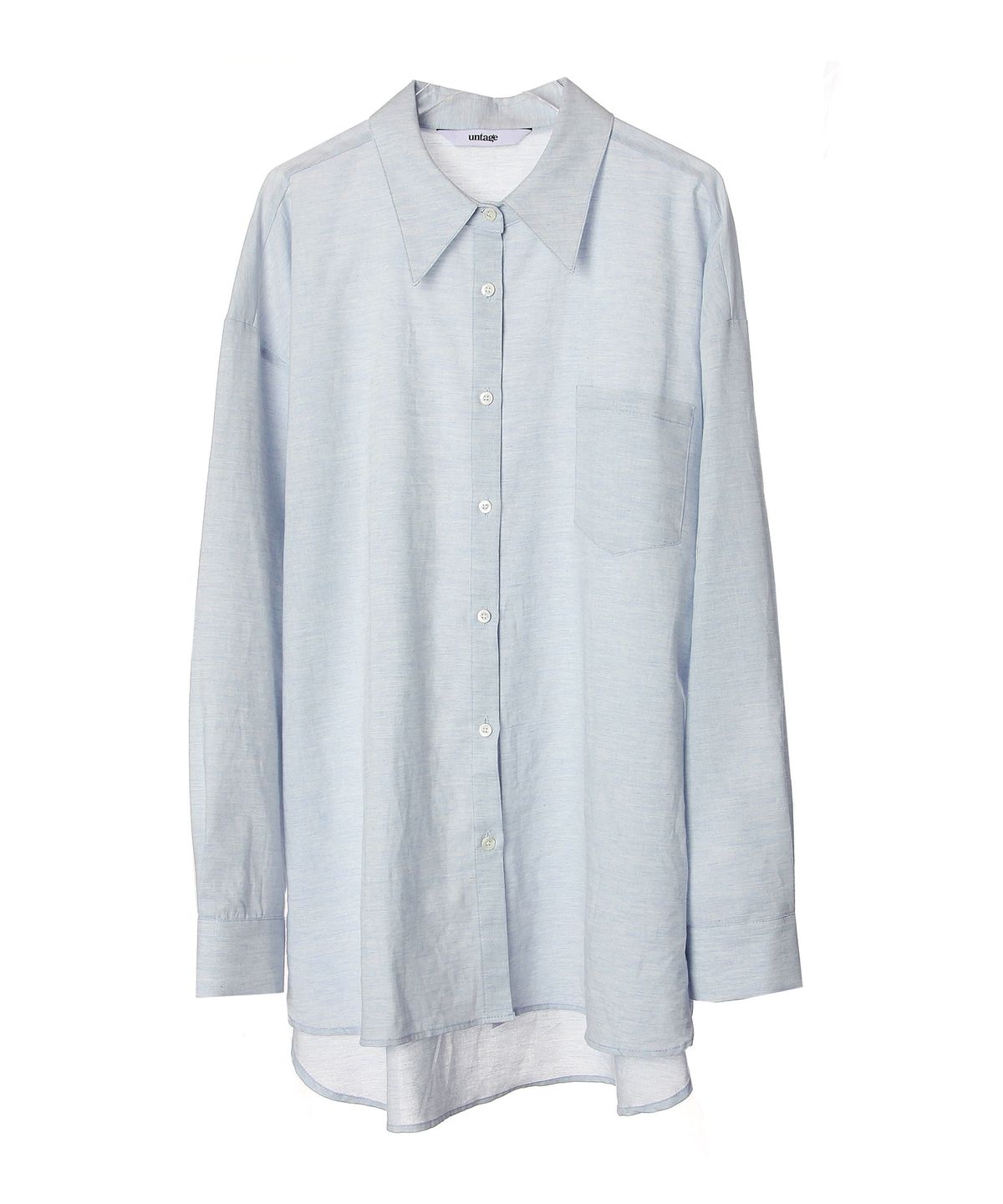 언티지(UNTAGE) 오버사이즈 리넨 셔츠[blue(UNISEX)]_UTS-SS20