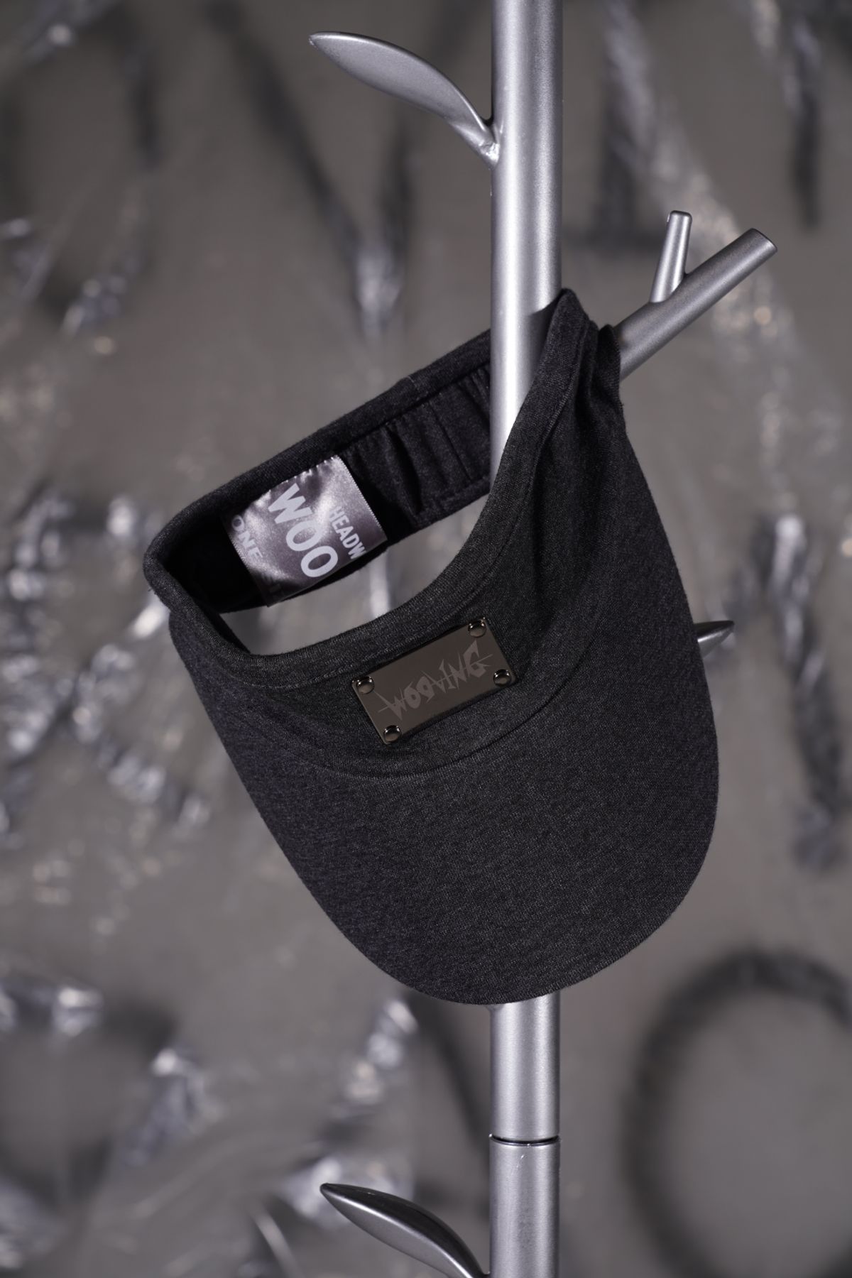 우빙(WOOVING) LASER LOGO SUN CAP (BLACK)