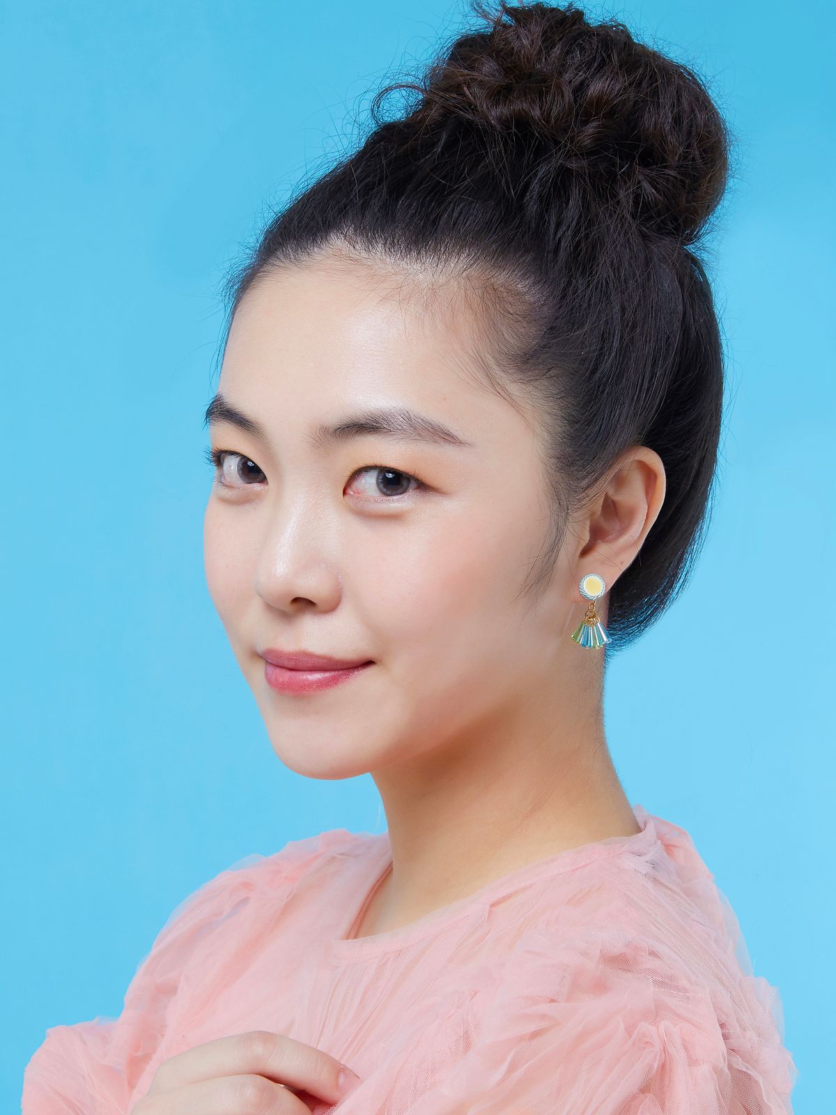 레이지앤크레이지(LAZY N CRAZY) 언발란스 노랑민트 세라믹 크리스탈 귀걸이