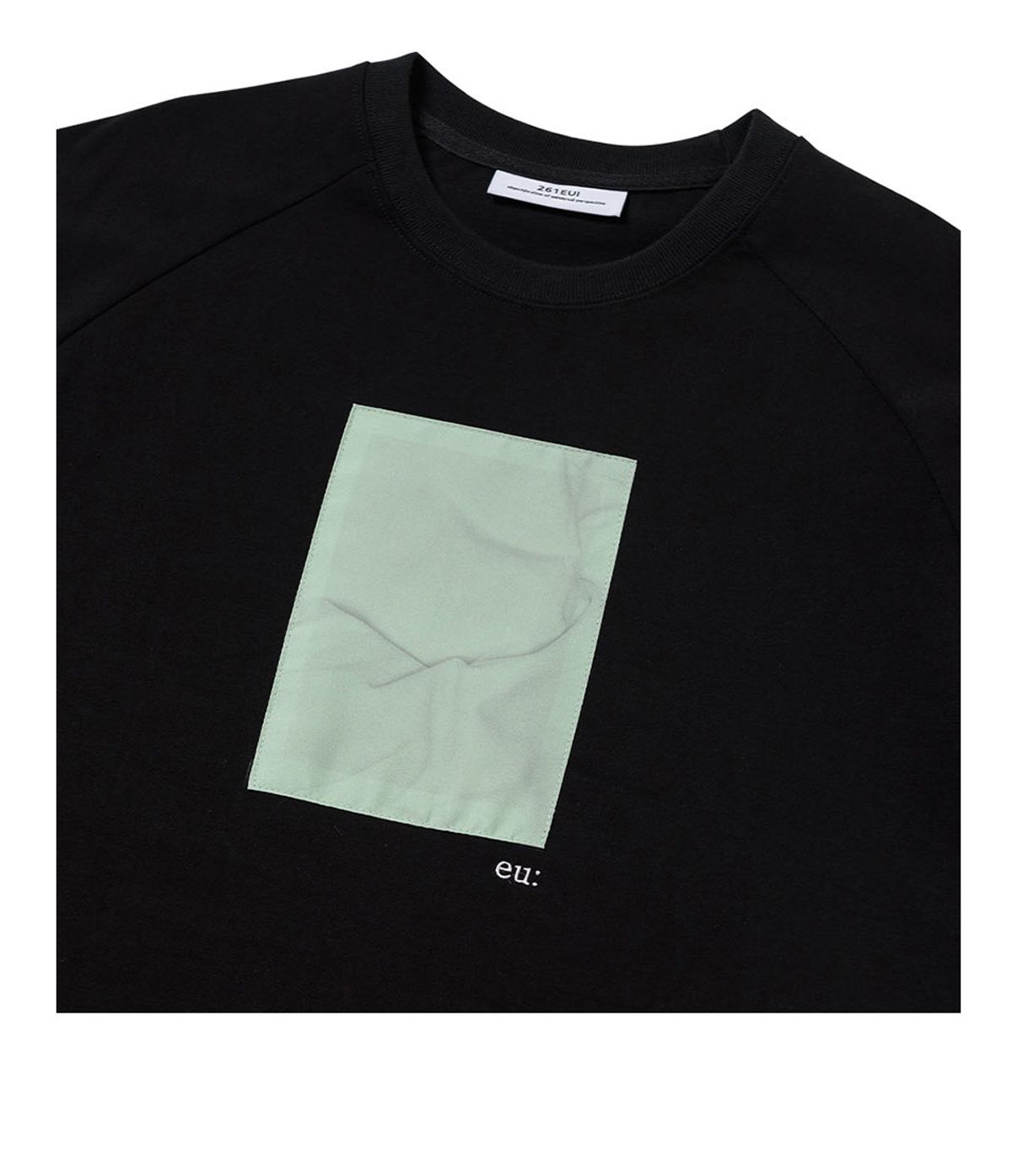 261이유아이(261EUI) SIGNATURE WRINKLE RAGLAN LONG SLEEVE BLACK PALE GREEN