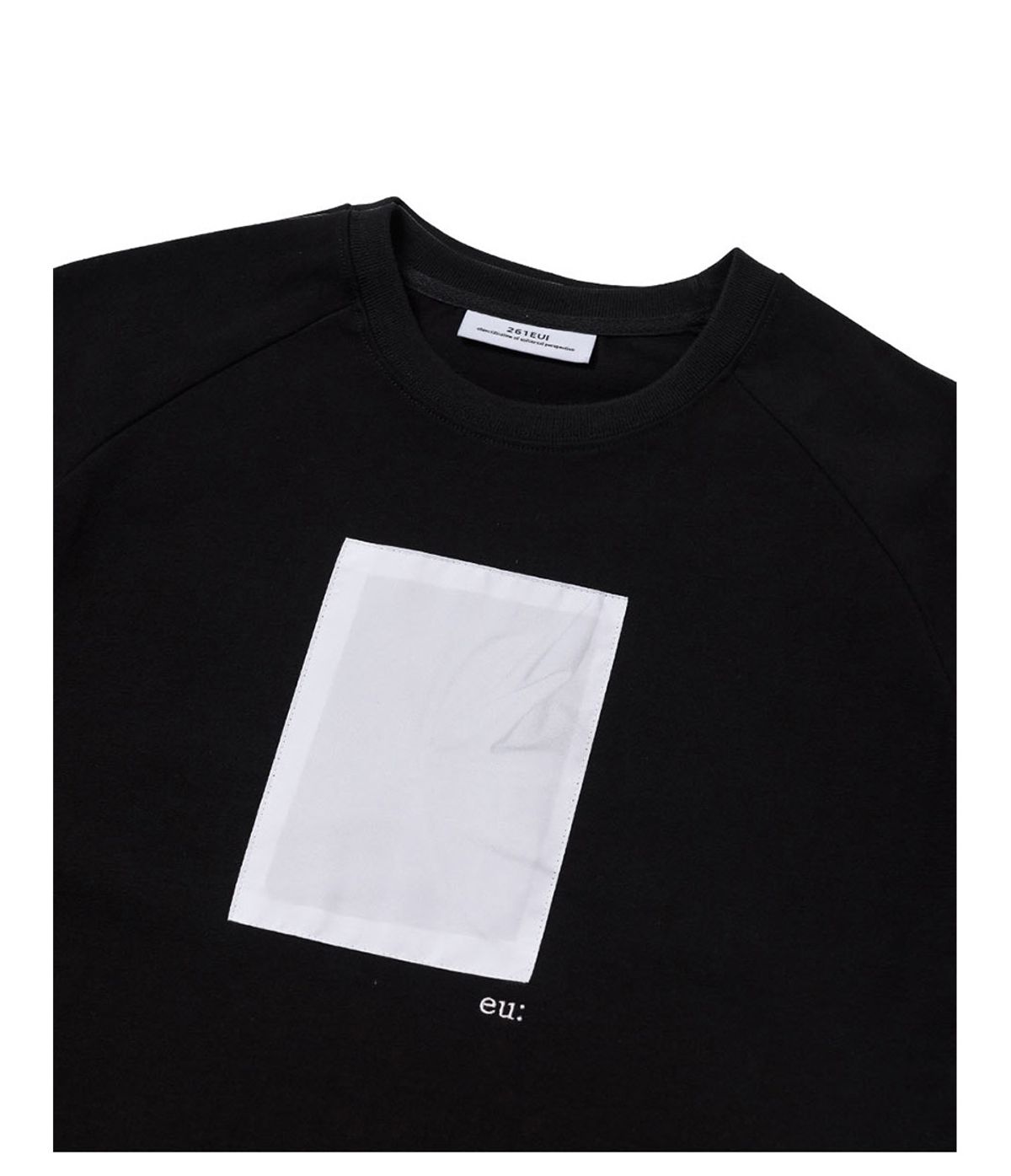 261이유아이(261EUI) SIGNATURE WRINKLE RAGLAN LONG SLEEVE BLACK WHITE